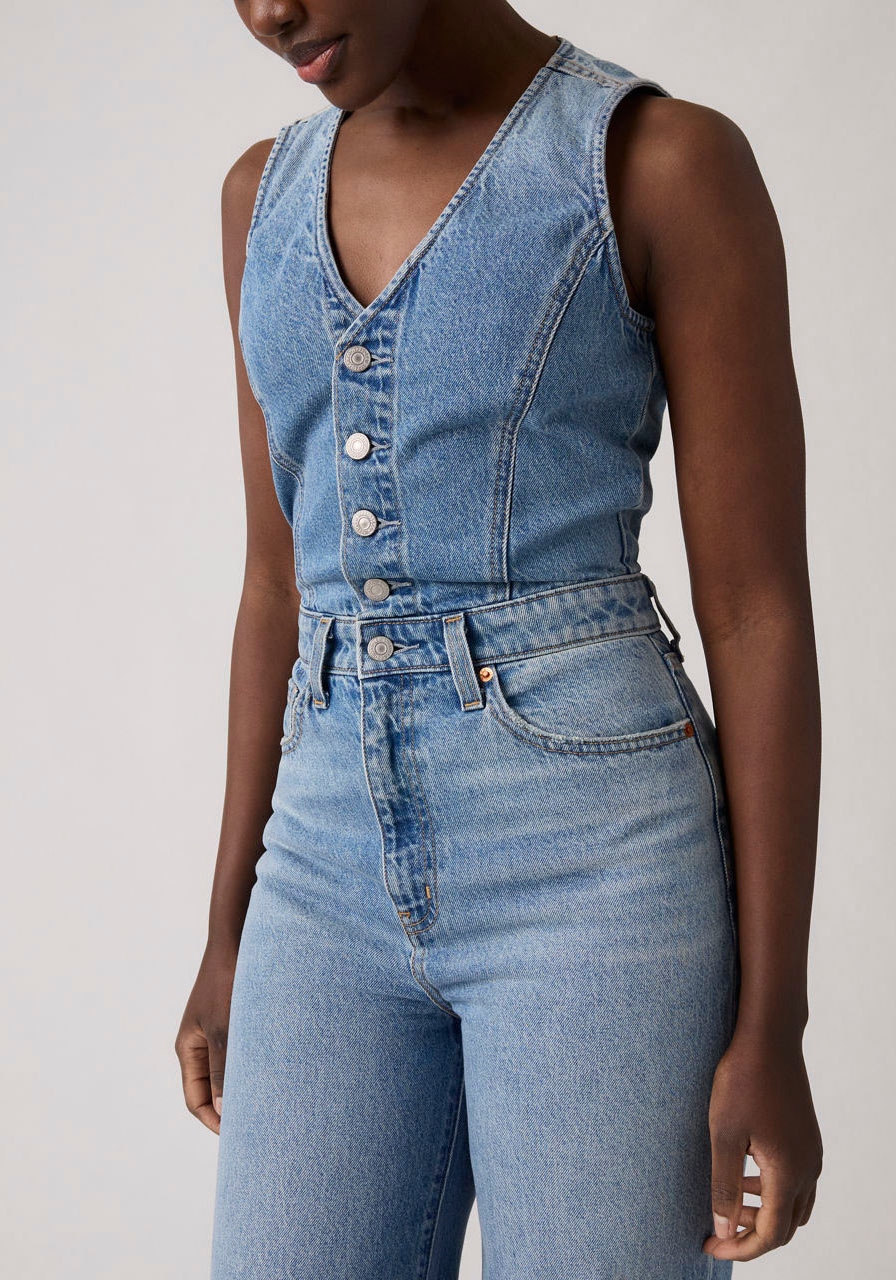 Levi's® Combinaison »DNM VEST WIDELG JUMPSUIT« figurbetonende Passform mit weiter Beinform