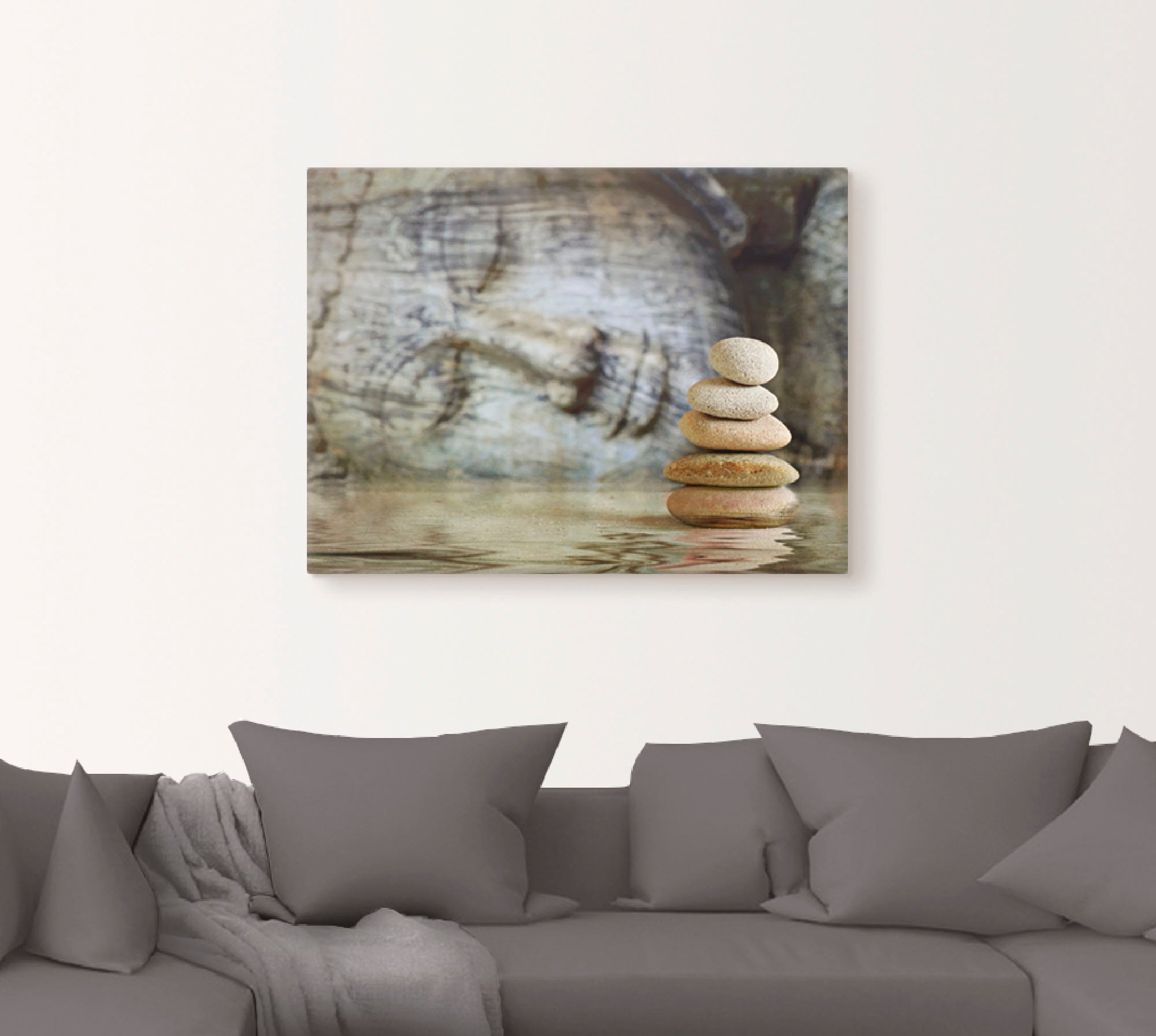 Artland Leinwandbild »Wassertempel« Zen 1 Stk. tlg. auf Holzrahmen gespannt