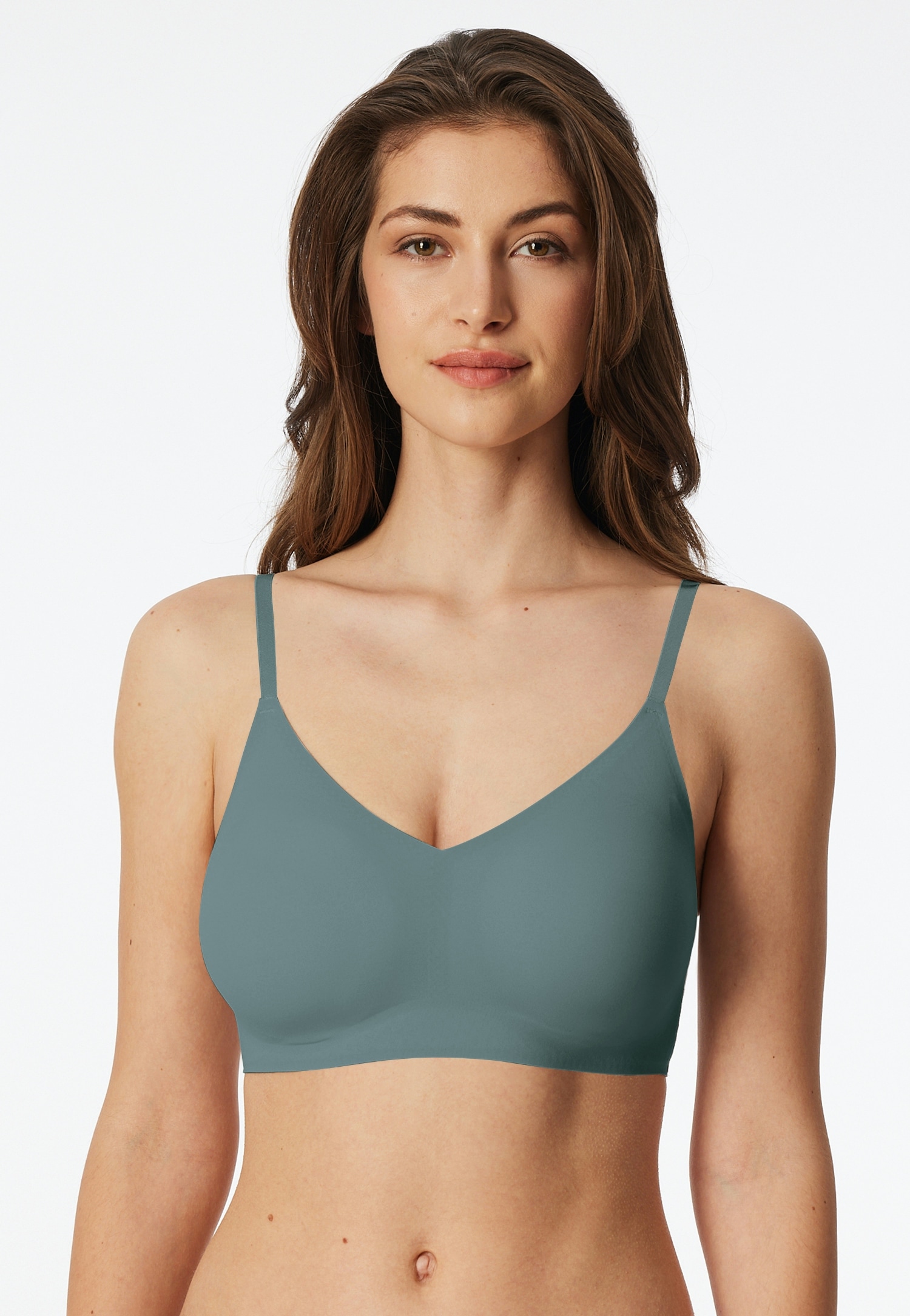 Schiesser Bustier »Invisible Soft« Mikrofaser, herausnehmbare Pads, V-Ausschnitt, Lasercut-Abschlüsse