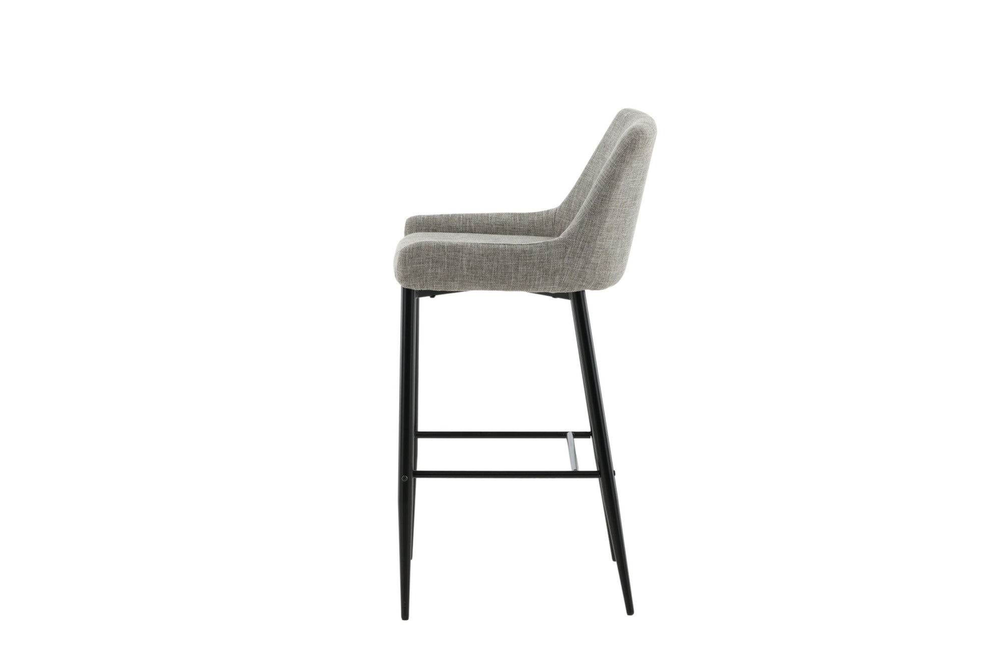 Venture Home Tabouret de bar »Plaza, 2er-Set Barhocker in beigem Leinen, schwarze Beine, 150 kg« Ensemble, 2 cuis tlg. Tabouret de bar, revêtement en tissu, pieds en métal, repose-pieds, accueillant
