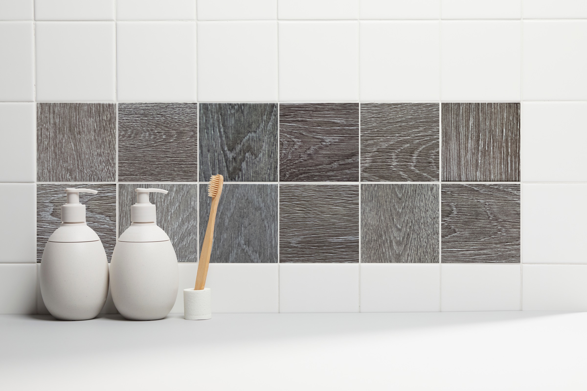 queence Fliesenaufkleber »Holzoptik« Stickerfliesen, selbstklebend, Sticker, 12er Set