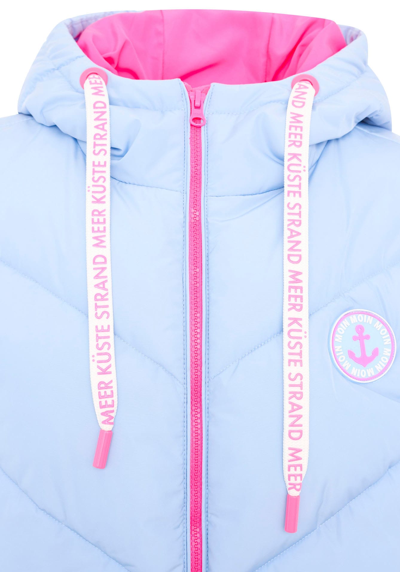 Zwillingsherz Gilet matelassé »"Strandglück"« Doppel-Zipper, Kontrastdetails, Eingrifftaschen, modisch, knielang