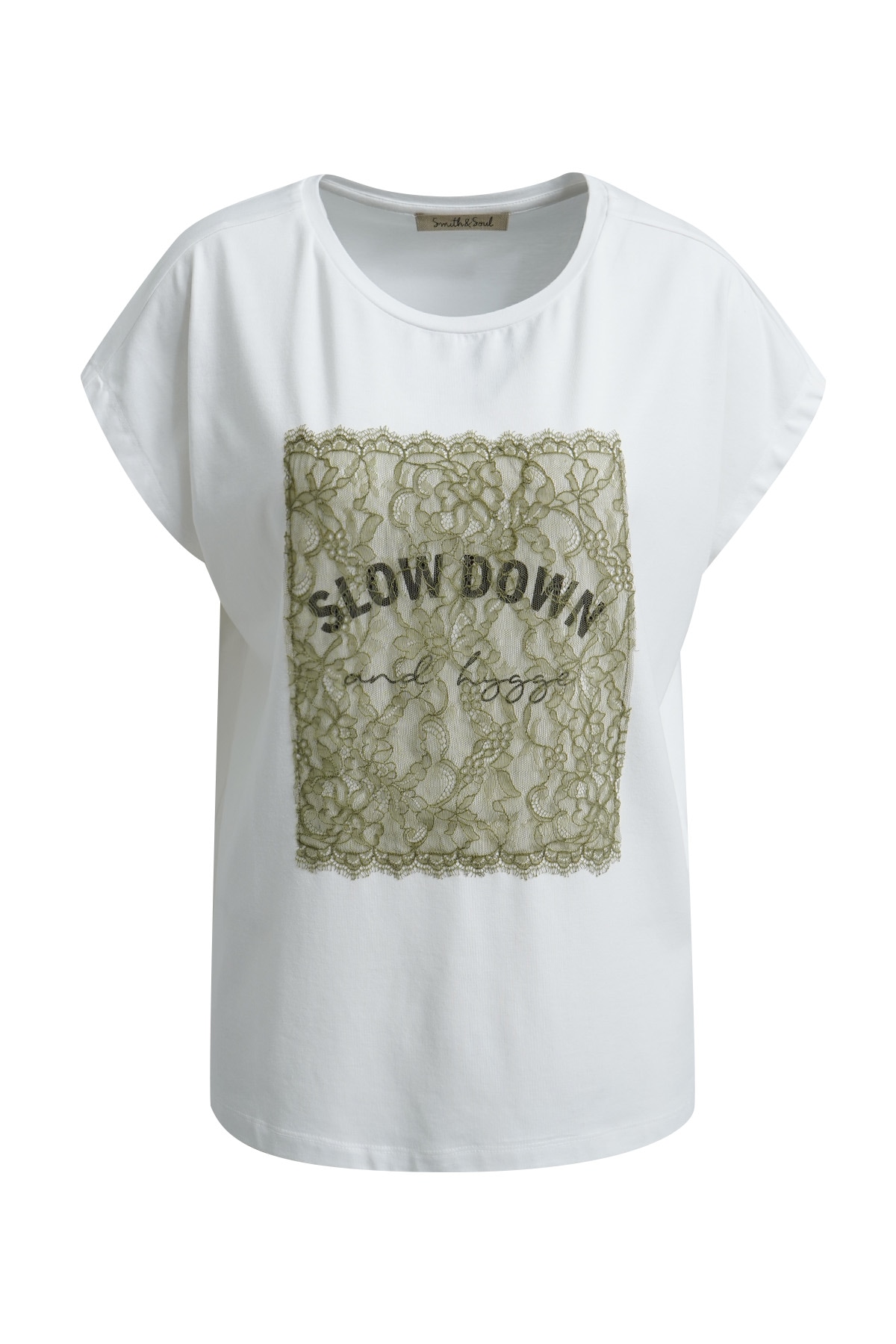 Smith & Soul T-shirt avec dentelle en bordure, oversize