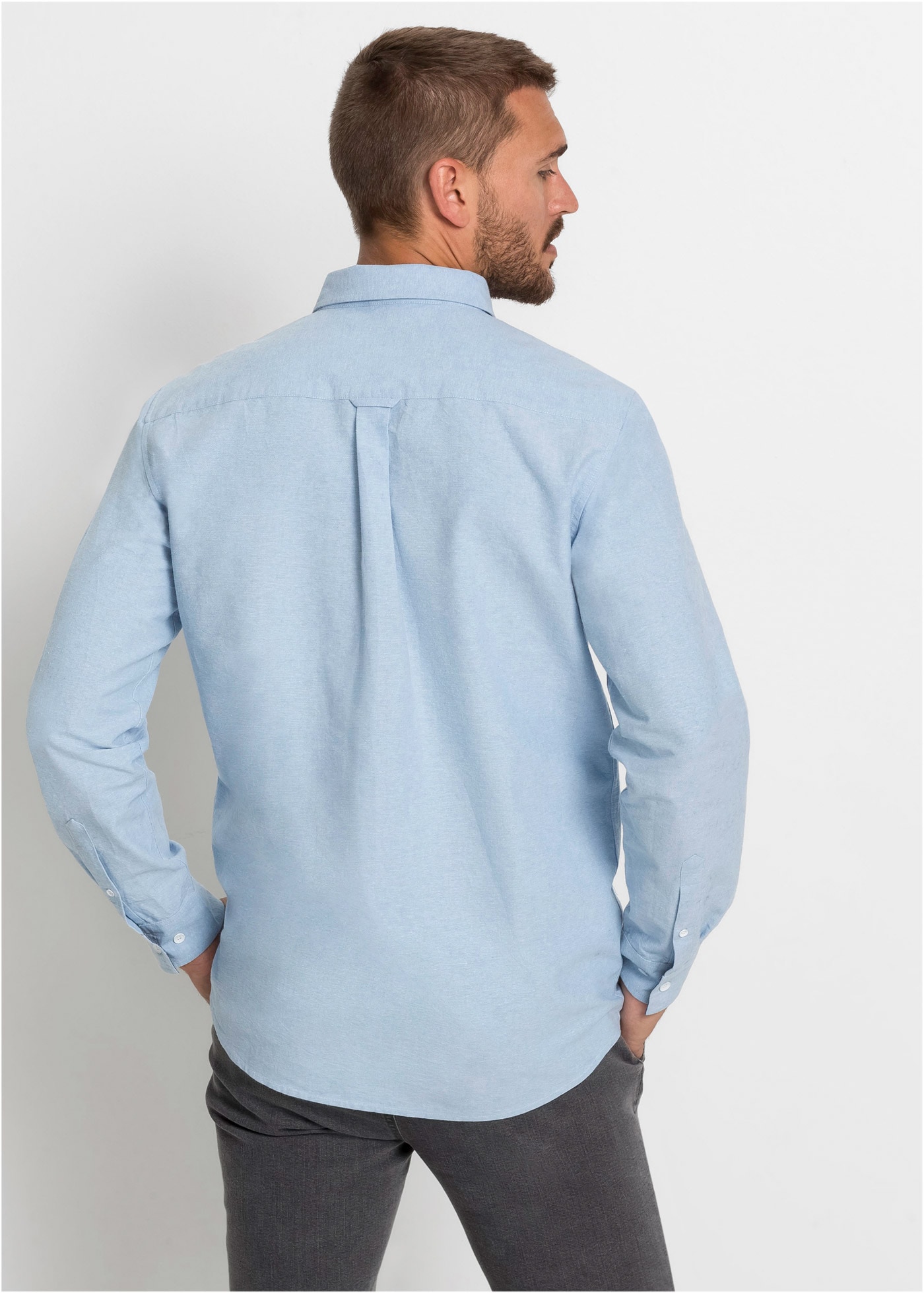 bonprix Chemise à manches longues »Oxford-Businesshemd aus reiner Baumwolle, Regular Fit« Oxford-Businesshemd, reine Baumwolle, Button-down-Kragen, Regular Fit
