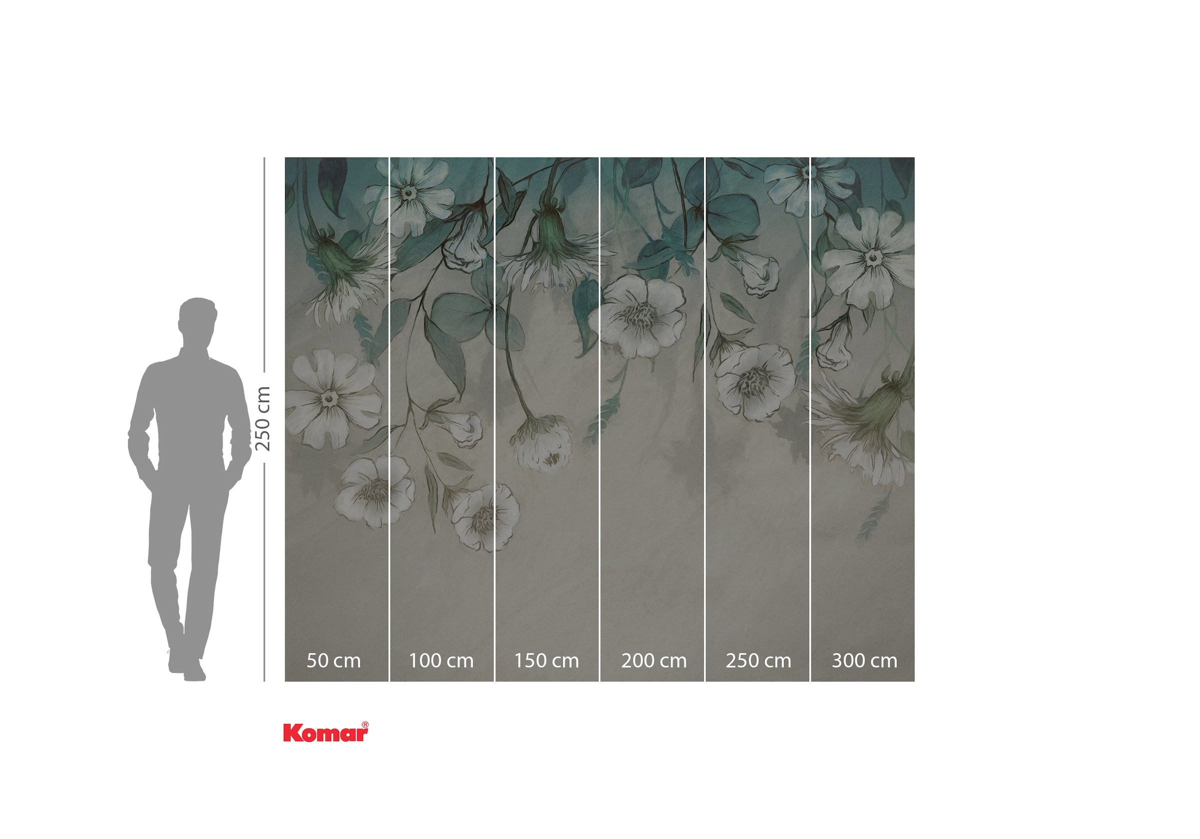 Komar Papier peint photo »Komar Vlies Fototapete - I fiori - Grösse 300 x 250 cm« imprimé