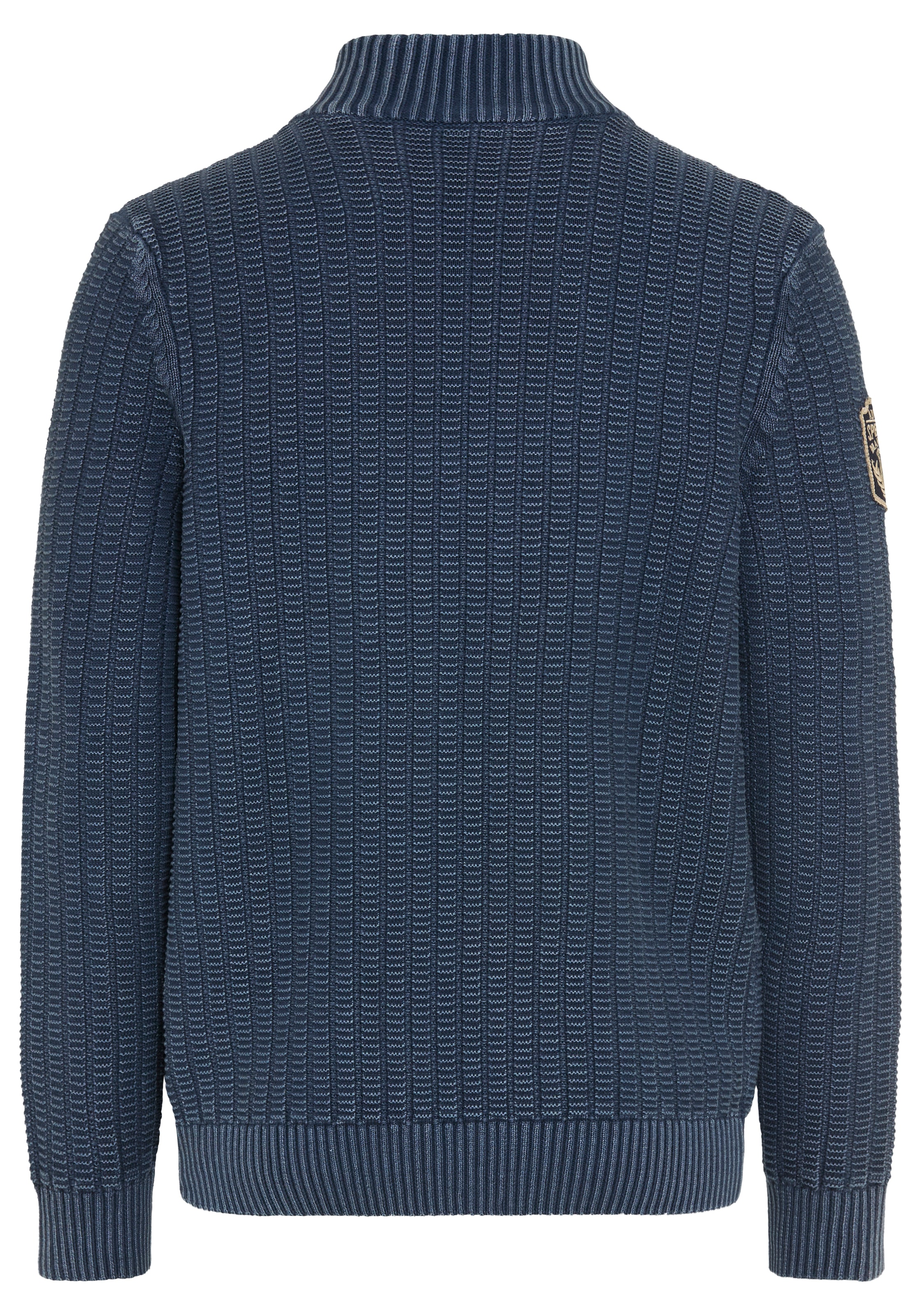Man's World Strickjacke »Neue Kollektion! Highlight washed Strickstruktur« Regular Fit, Strukturmuster, mit Stehkragen, mit Reissverschluss