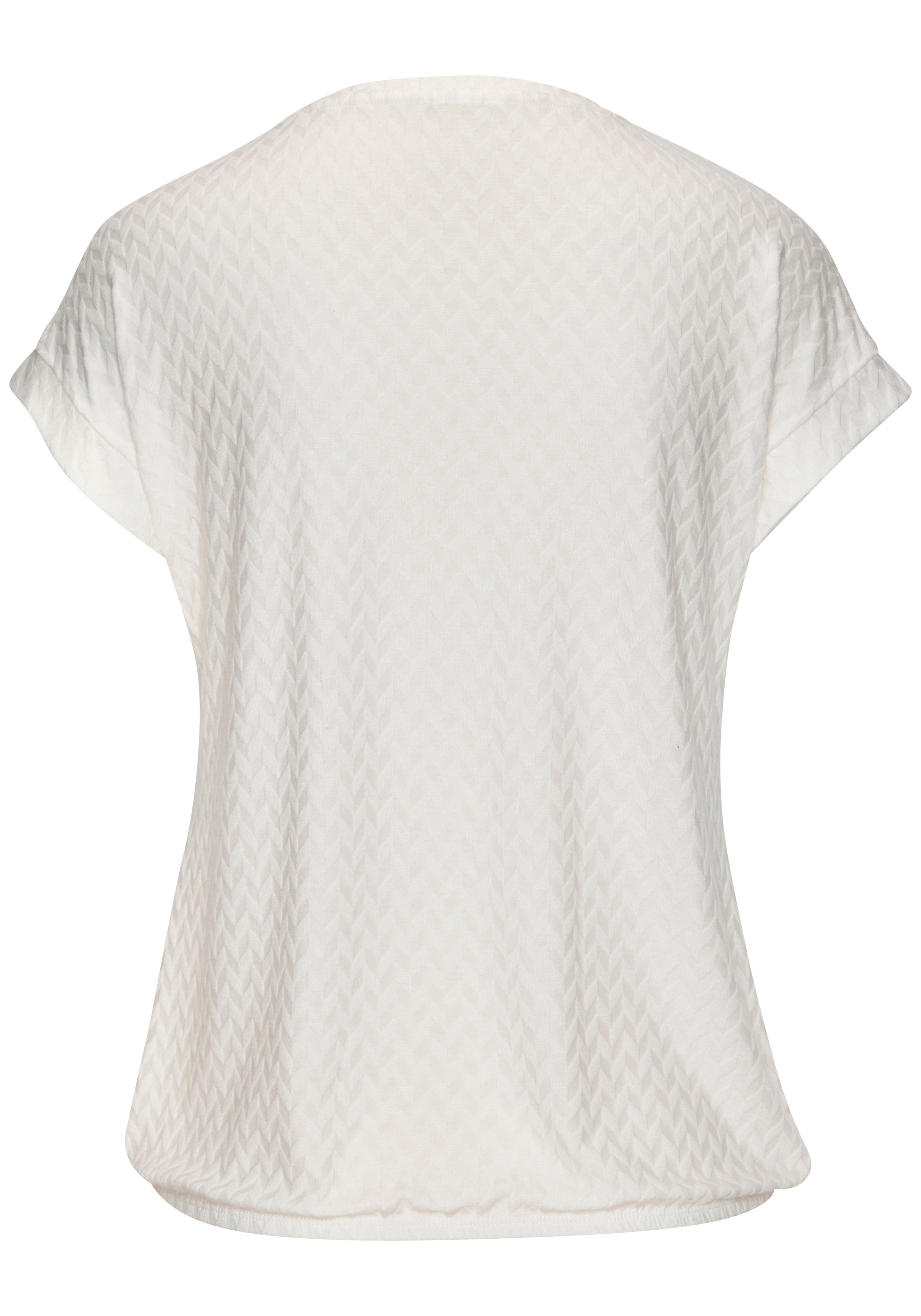 Vivance T-shirt à manches courtes »mit modischem Jacquard-Muster« aus hochwertiger Qualität mit Viskose