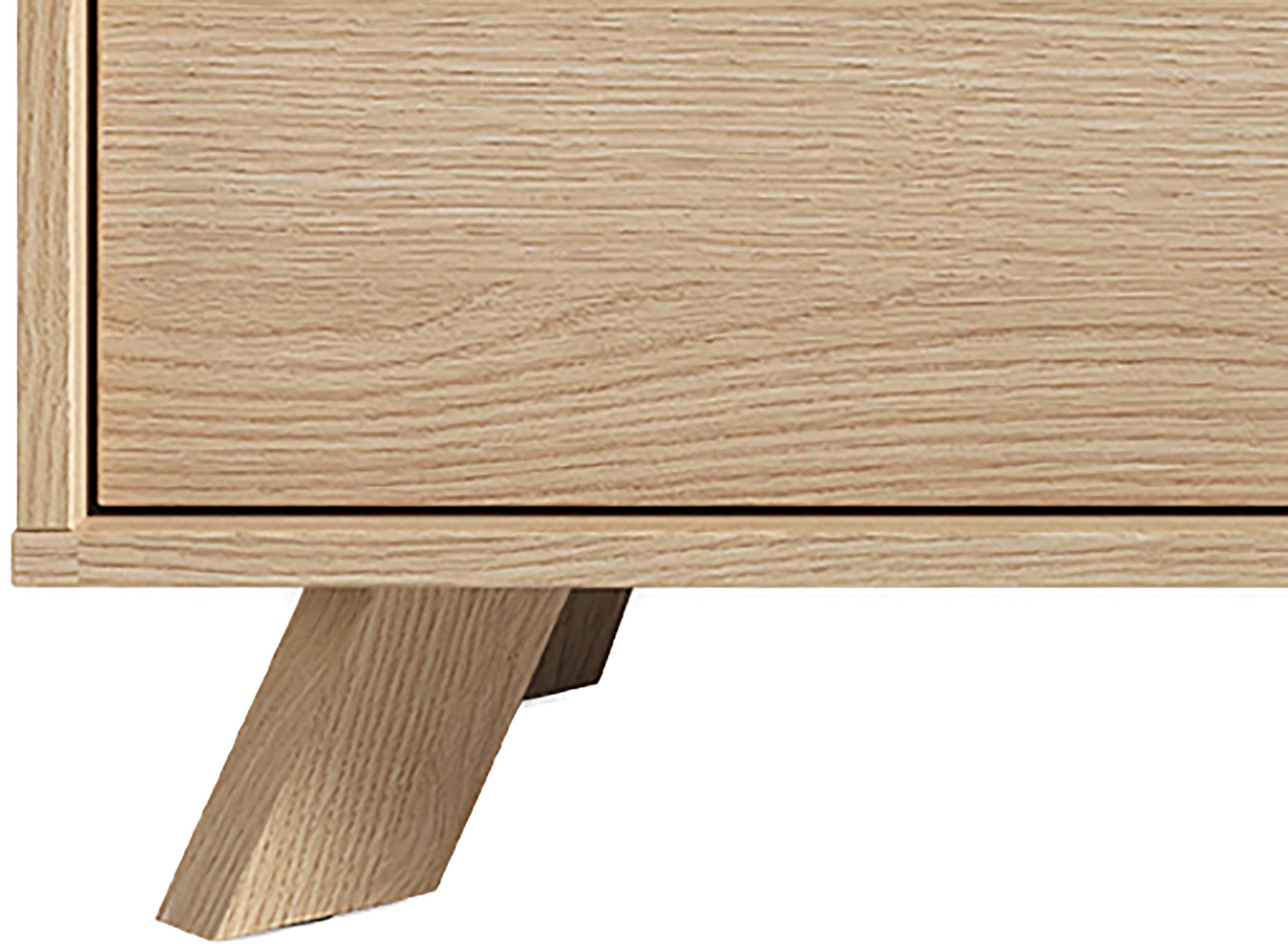 byLIVING Buffet haut »Bastian« 1 cuis tlg. mit massiven Holzfüssen und Griffen, natürlicher Eichenlook, 120cm