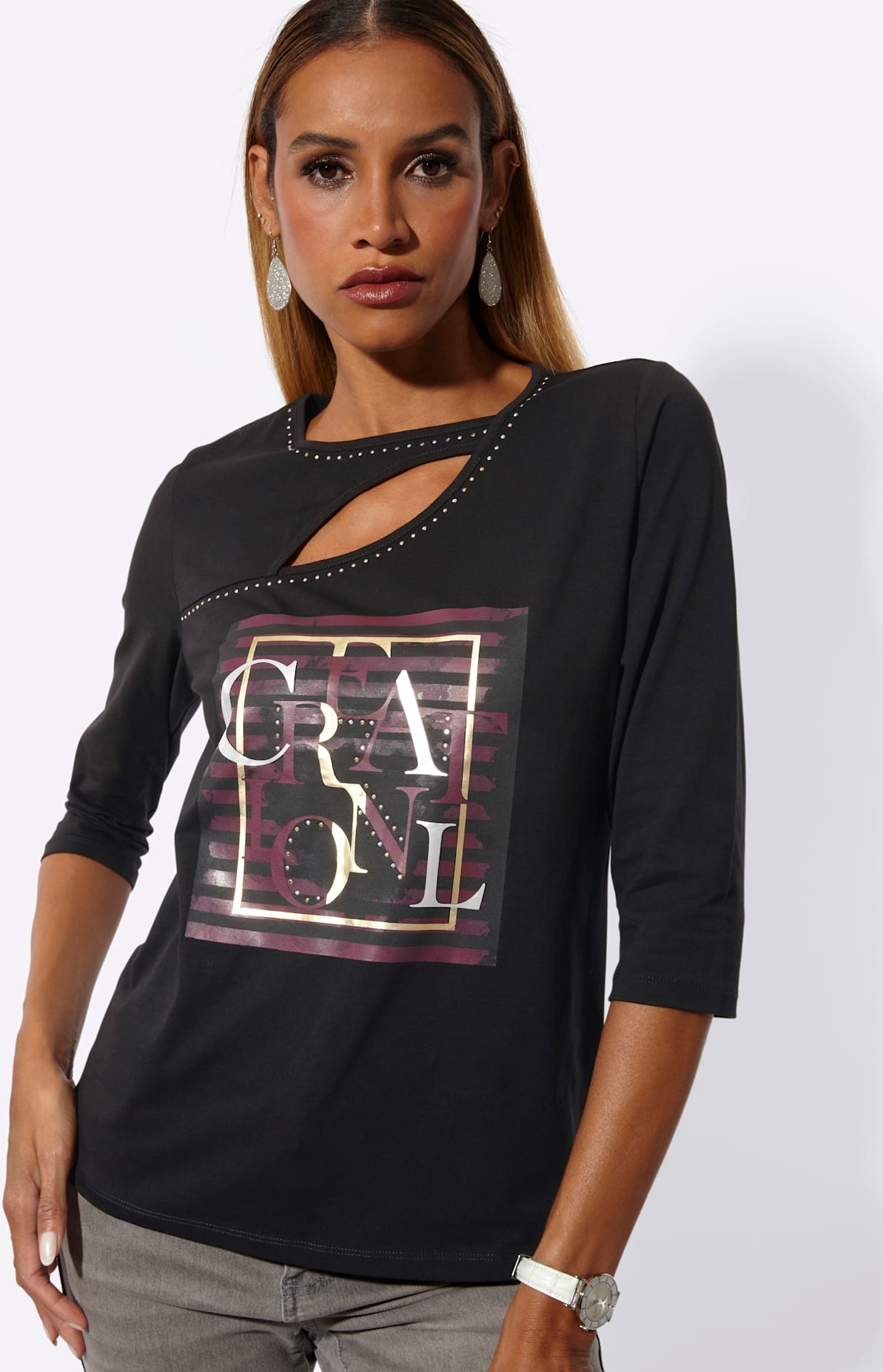 creation L T-shirt à manches 3/4 »Druck-Shirt« 1