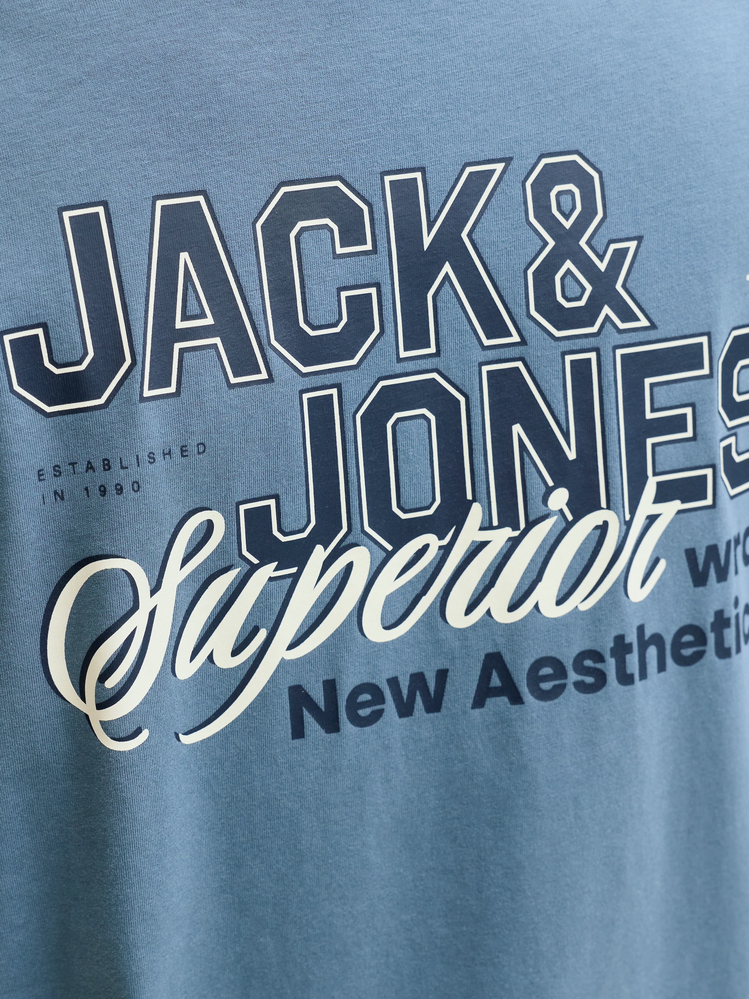 Jack & Jones PlusSize Rundhalsshirt »JJELOGO TEE SS O-NECK 2 COL SS26 SN PLS« mit auffälligem Print