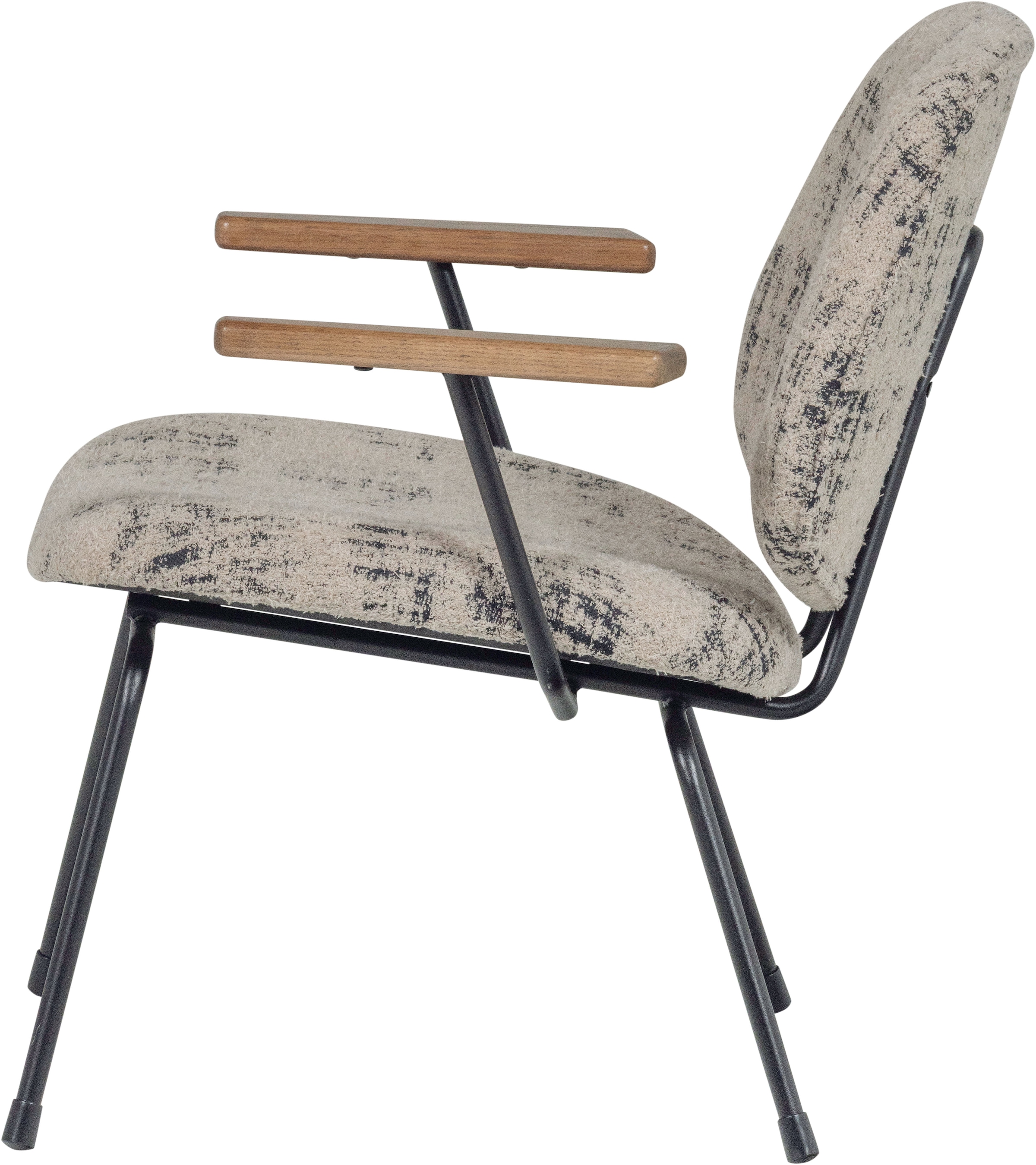 WOOOD Fauteuil lounge »Aure mit Olly-Gewebtem Bezug und Armlehnen B 69 x T 64 x H 69 cm« très haute résistance à l'usure, capacité de charge 120 kg, motif irrégulier