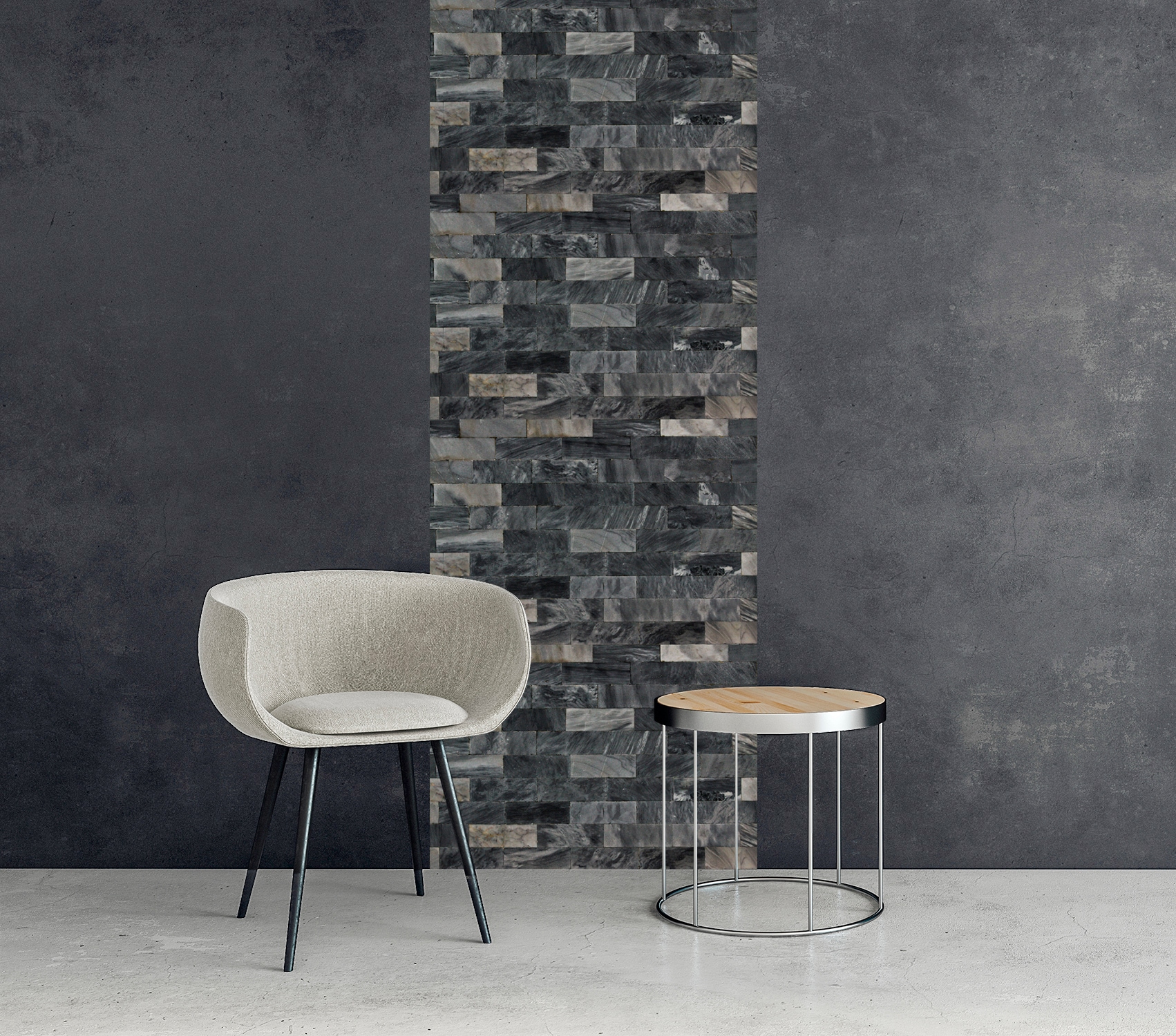 queence Vinyltapete »Felina« Abriebeffekte | Steinoptik | bedruckt | clean | minimalistisch | unifarben glatt 90x250cm, selbstklebend, kinderleichte Anbringung, , Sticker