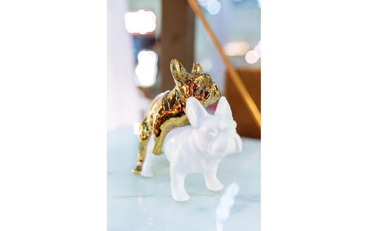 Kare Design Dekofigur »Love Dogs Weiss/Gold«