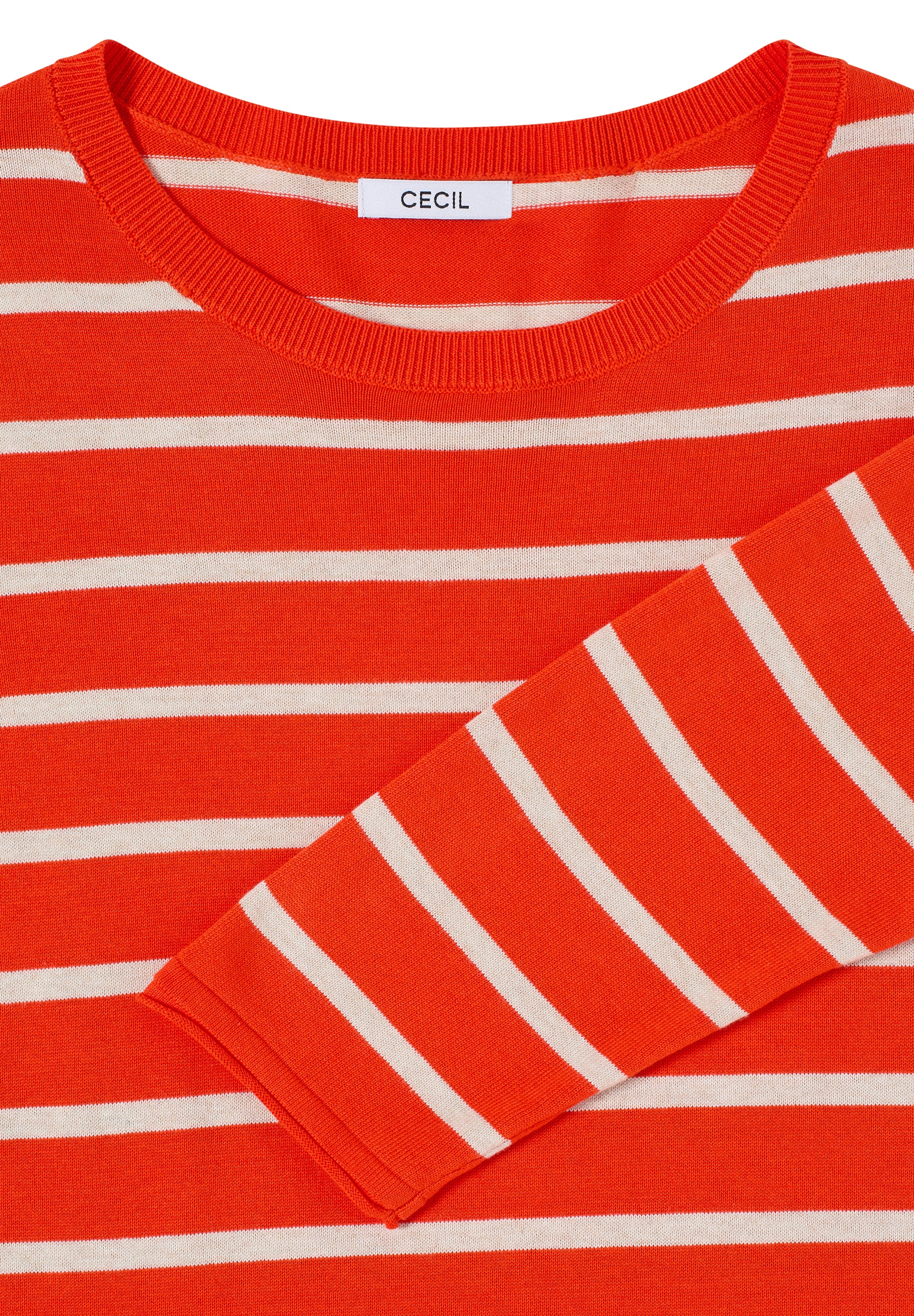 Cecil Pull en tricot im Streifen-Look, 3/4-Arm