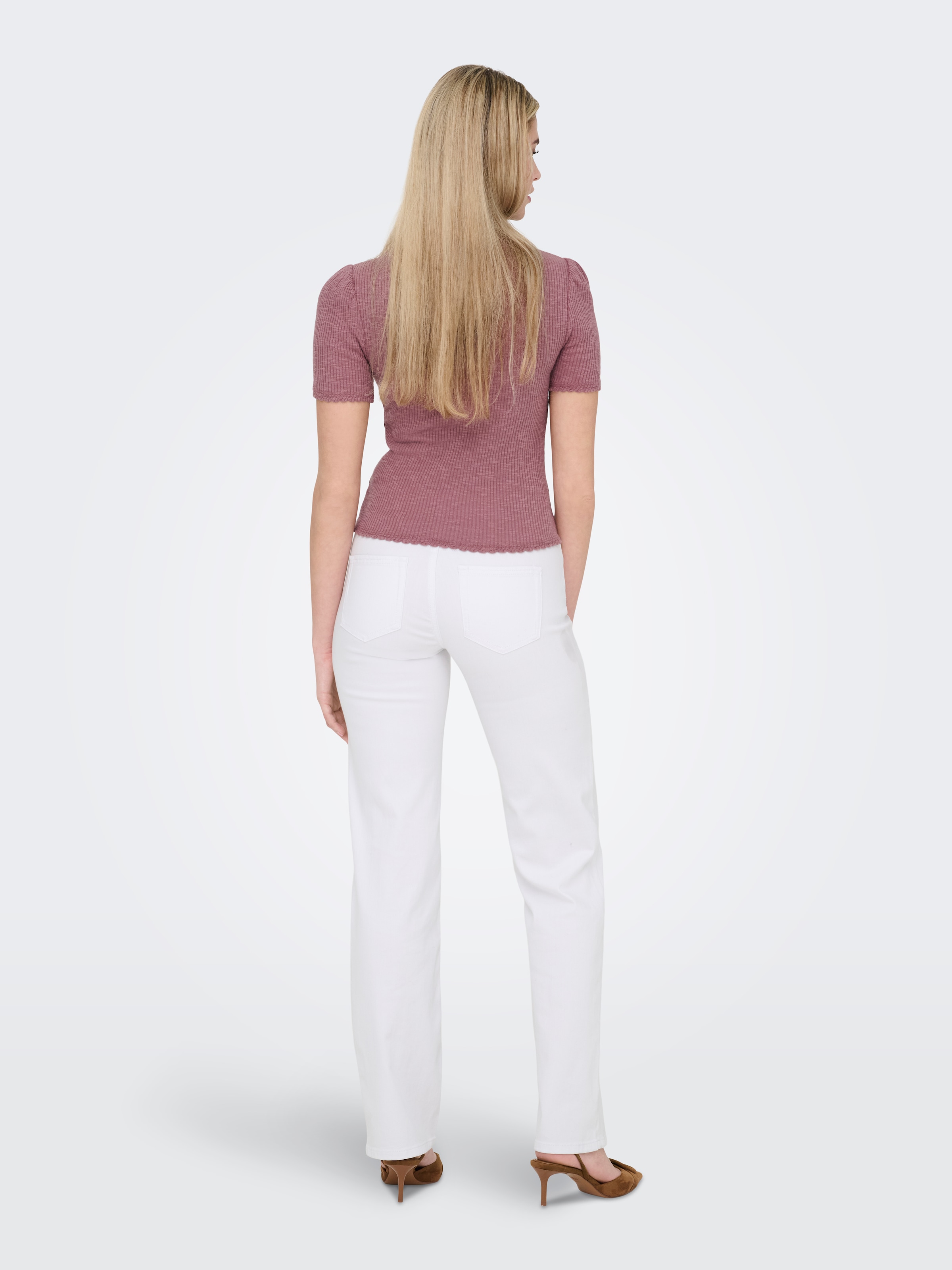 ONLY Straight-Jeans »ONLBLUSH MID STRAIGHT DNM DOT NOOS« 5-Pocket Style