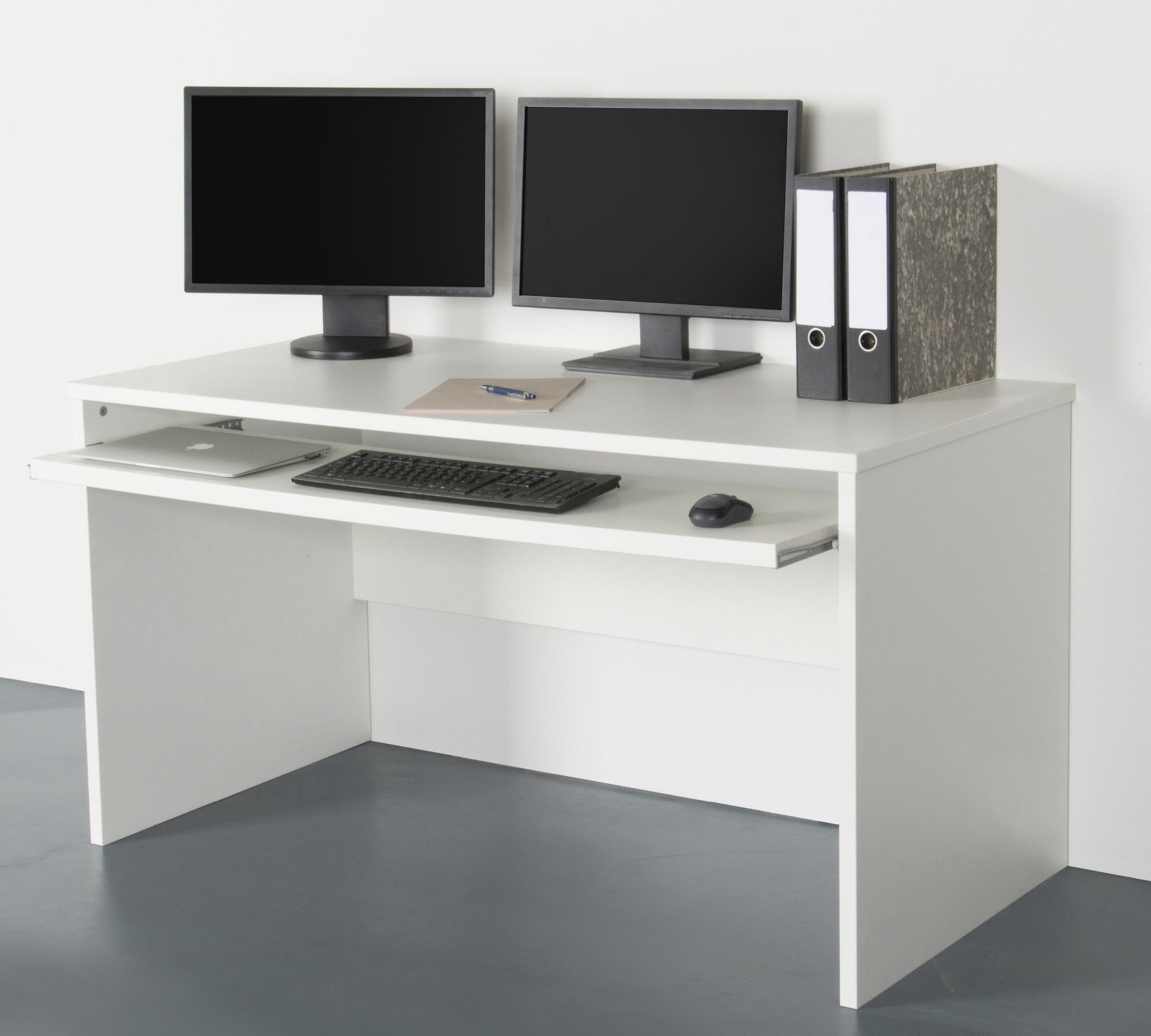 VOGL Möbelfabrik Bureau »Barrie mit 2-farbigem Tastaturauszug« in 2 Breiten, 2,5 cm Tischplattenstärke, Made in Germany