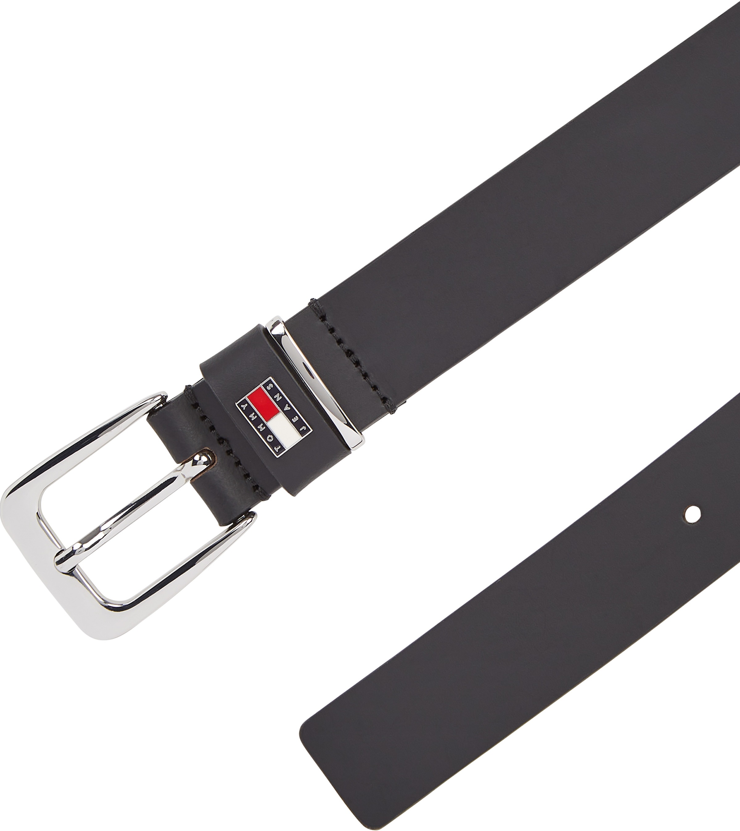 Tommy Jeans Ledergürtel »TJW HERITAGE 3.0 cm breit« Einfachdornschliesse, Metallpatch