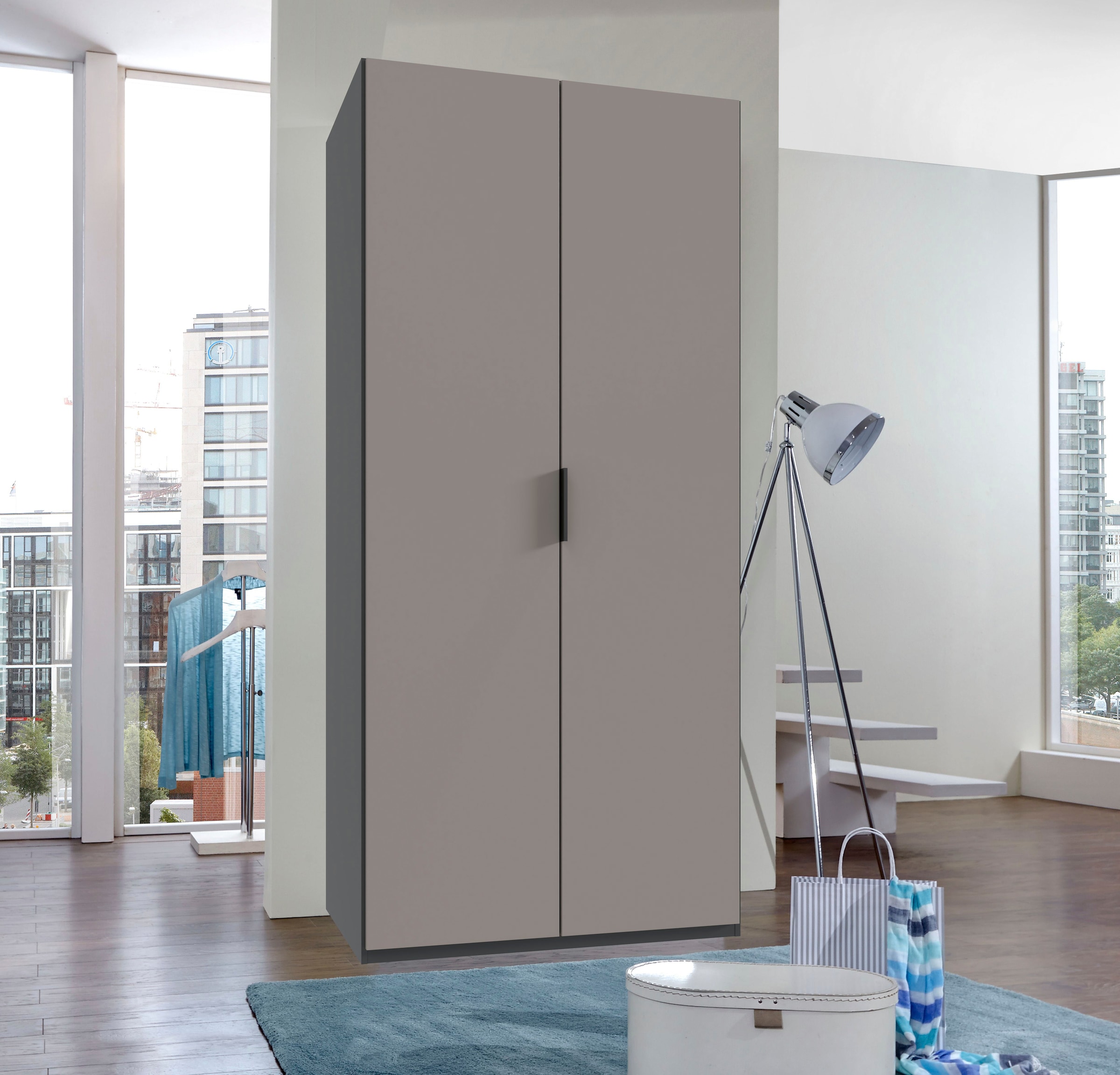 Wimex Kleiderschrank »Oxford by fresh to go, in 3 Breiten, Made in Germany« wahlweise mit oder ohne Spiegel,  mit hochwertigen Falttüren für den perfekten Überblick