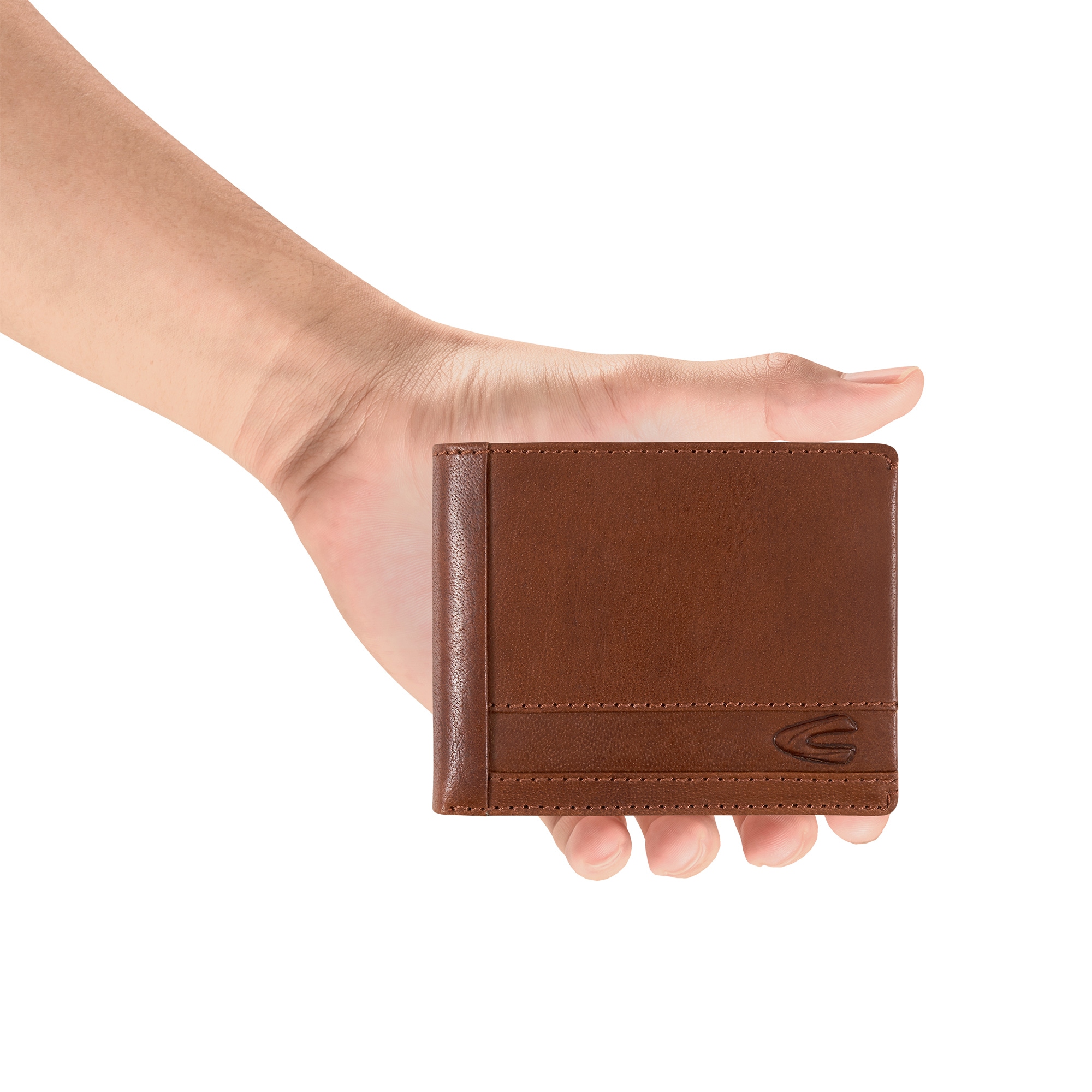 camel active Porte-monnaie »Field« aus fein genarbte Leder mit RFID-Schutz und Tracking Tag Fach