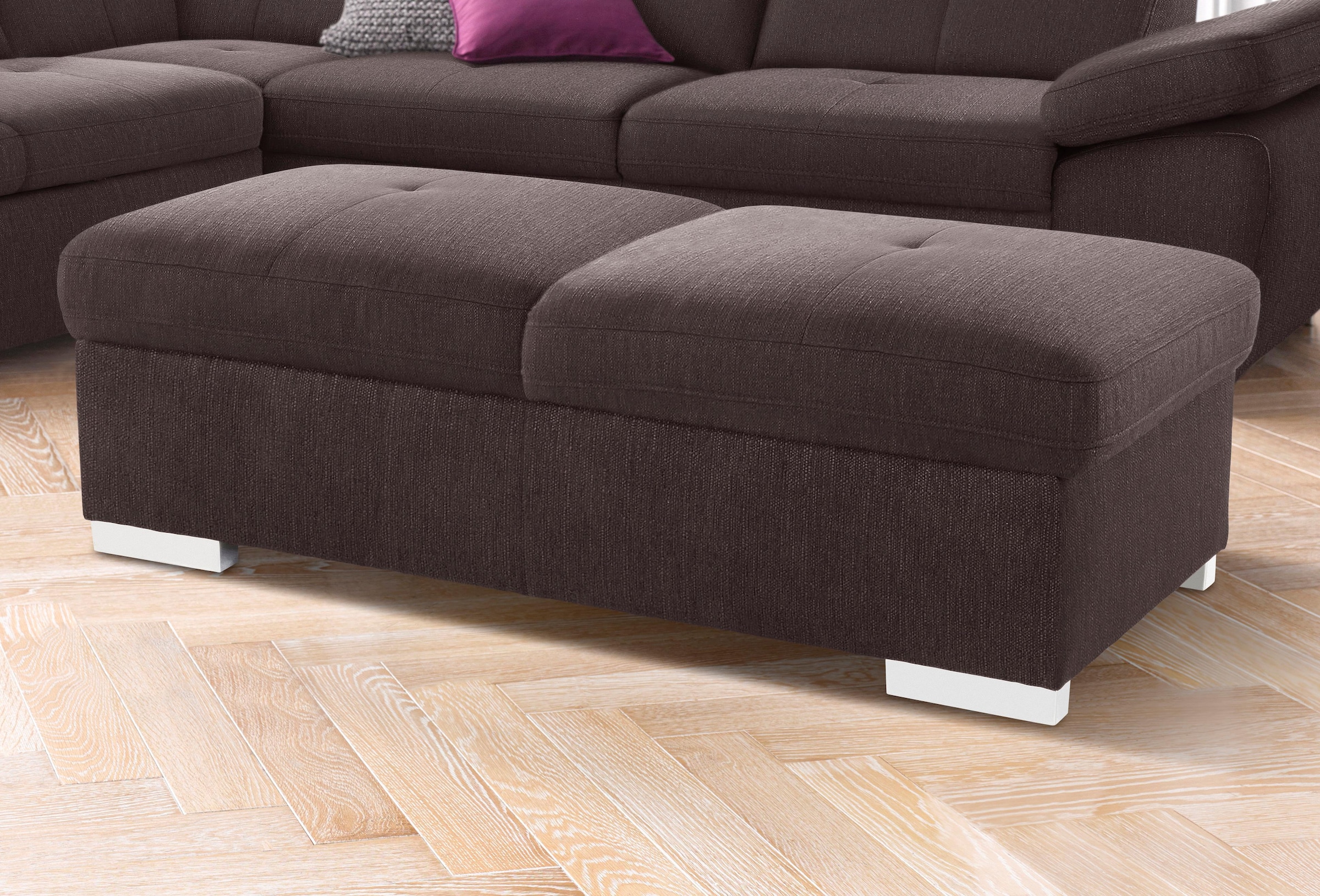 exxpo - sofa fashion Tabouret »Spring Bankhocker, guter Sitzkomfort und tolle Verarbeitungsdetails«