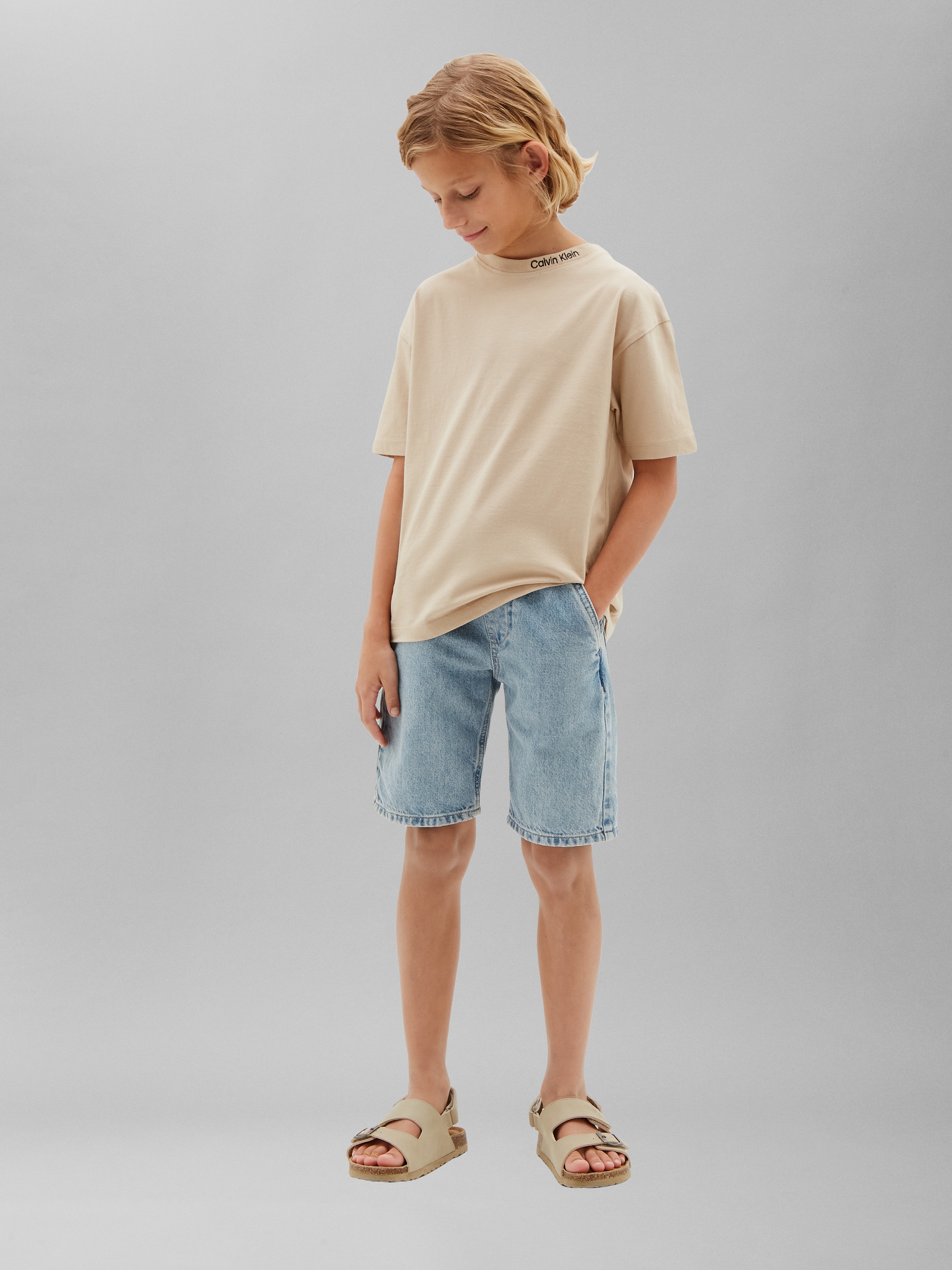 Calvin Klein Jeans T-shirt Paquet, 2 Regular Fit, reine Baumwolle, gestickter Logoschriftzug