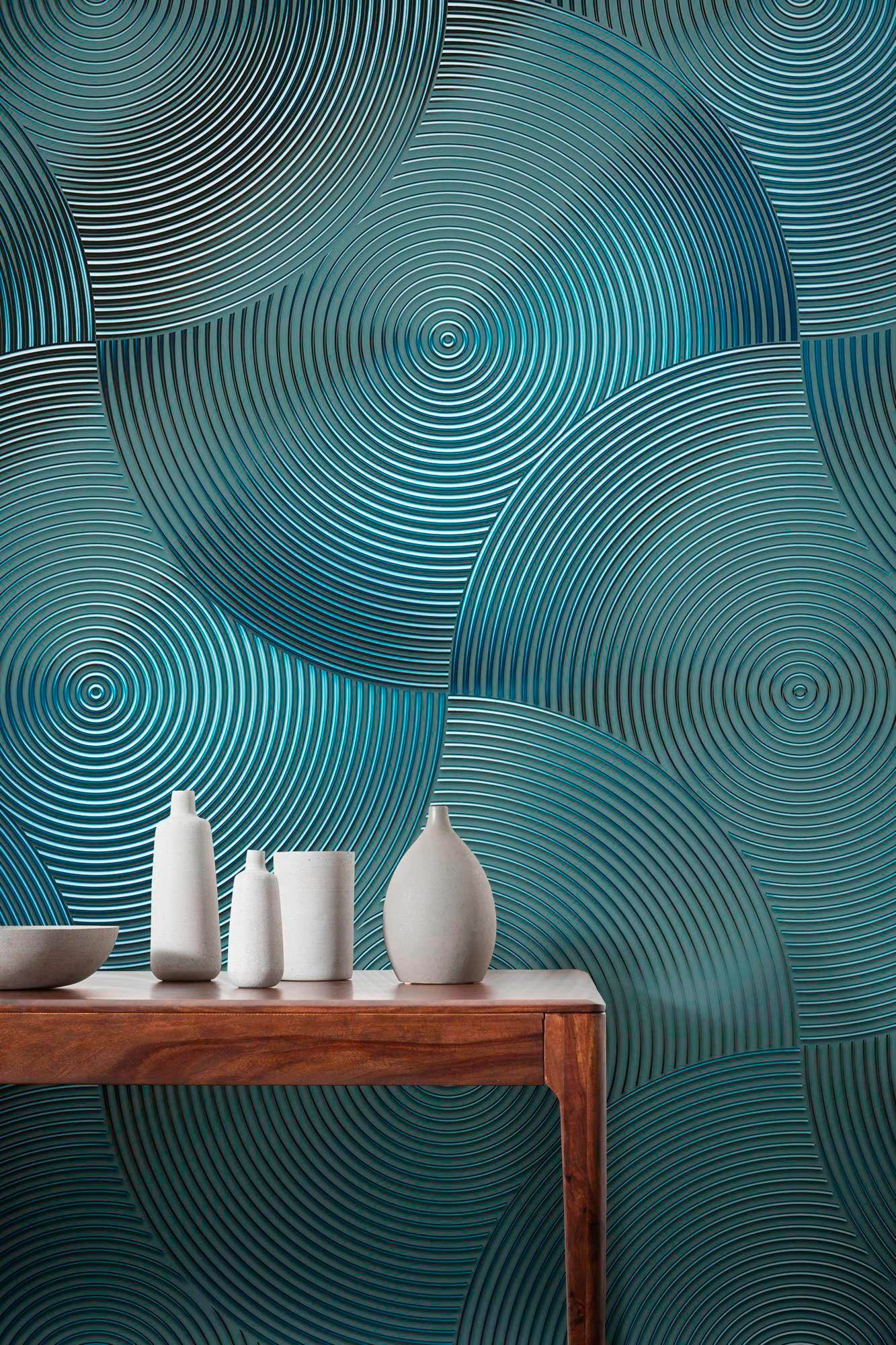 Komar Papier peint intissé »Digitaldruck Vlies -  Mystic Silver - Grösse 200 x 250 cm« imprimé Wohnzimmer, Schlafzimmer