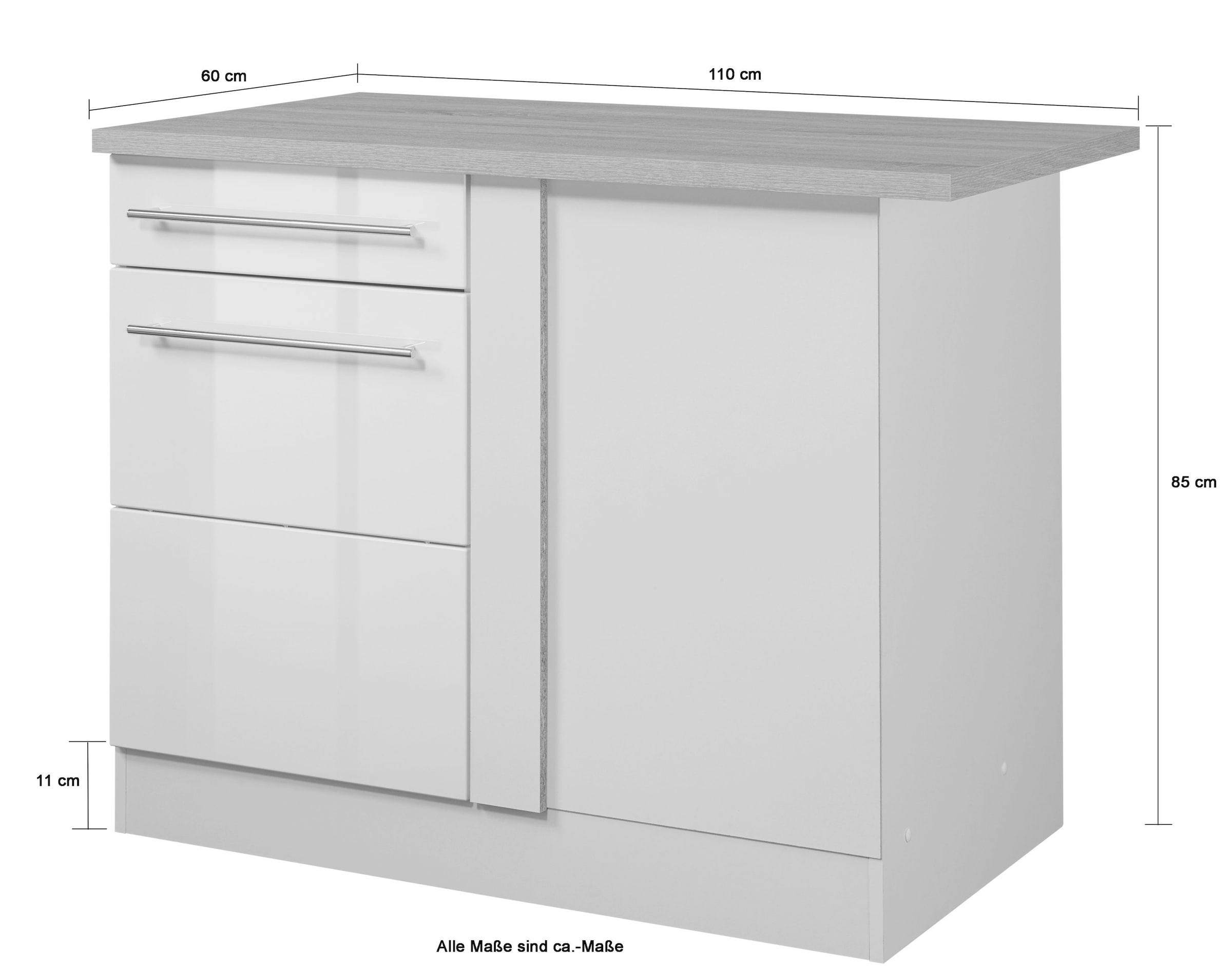 KOCHSTATION Eckunterschrank »KS-Wien« Breite 110 cm