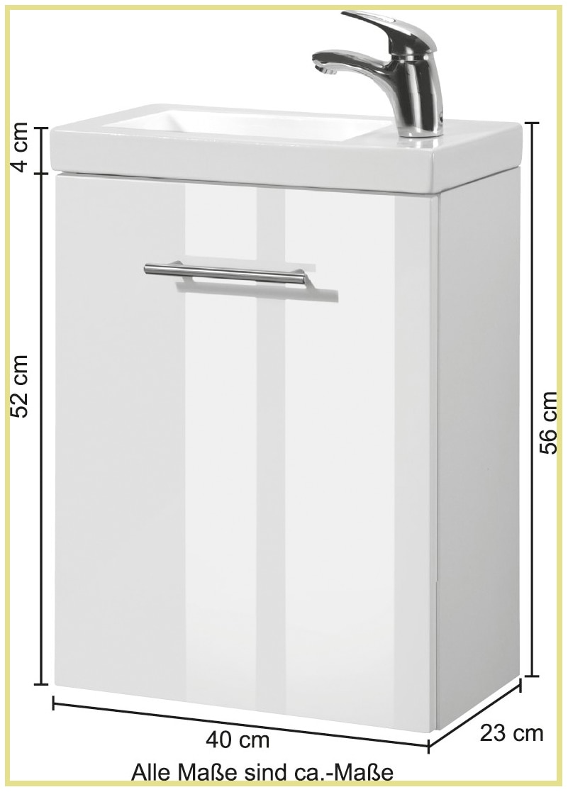 welltime Set de lavabo »Trento, verschiedene Ausführungen und Farben«