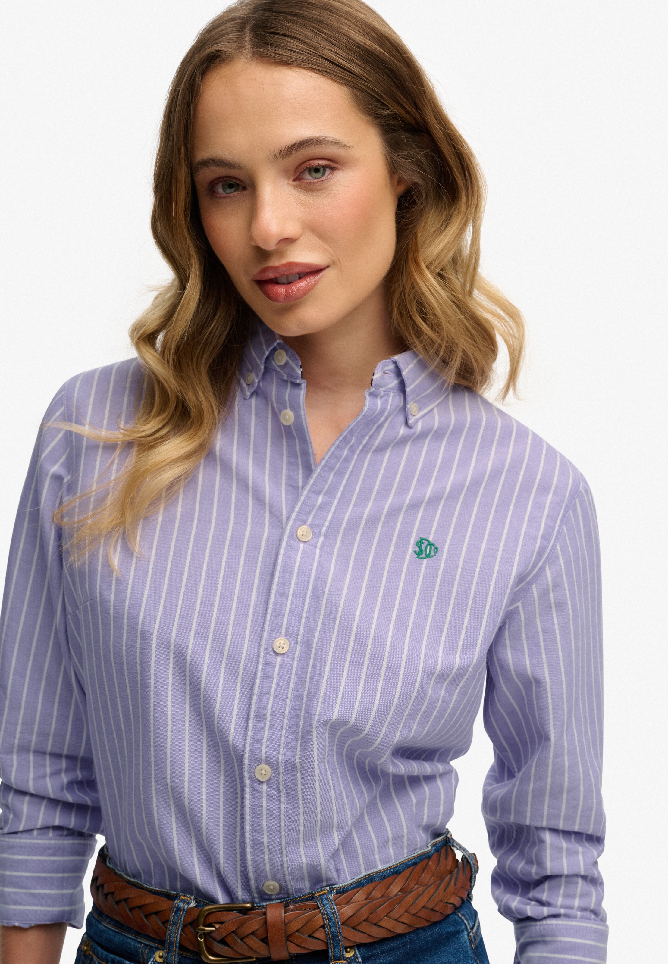 Superdry Blouse chemise »SLIM OXFORD BD L/S SHIRT« Baumwolle, slim fit