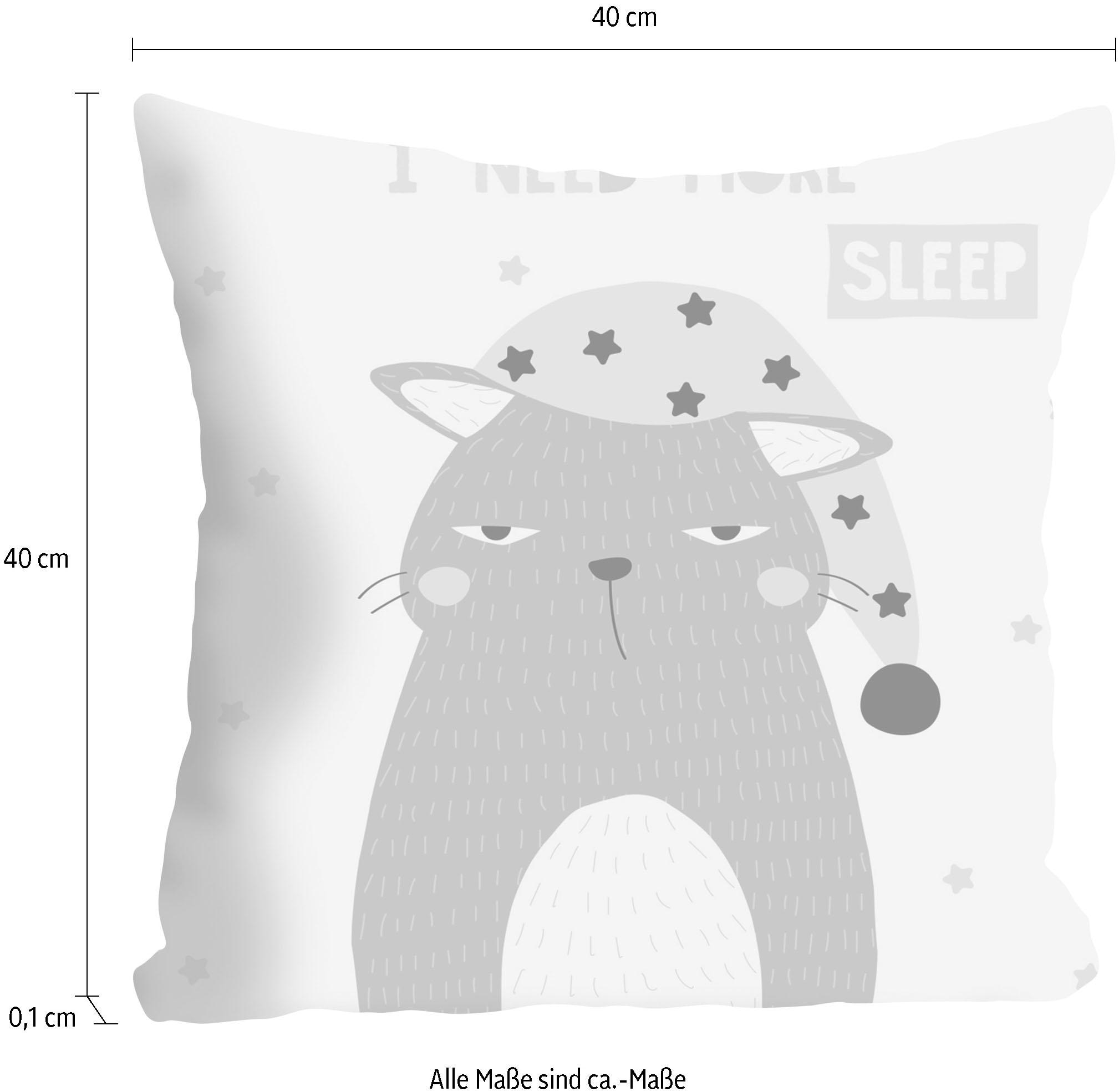 queence Coussin décoratif »»More sleep«« housse de coussin sans rembourrage, 1 pièce