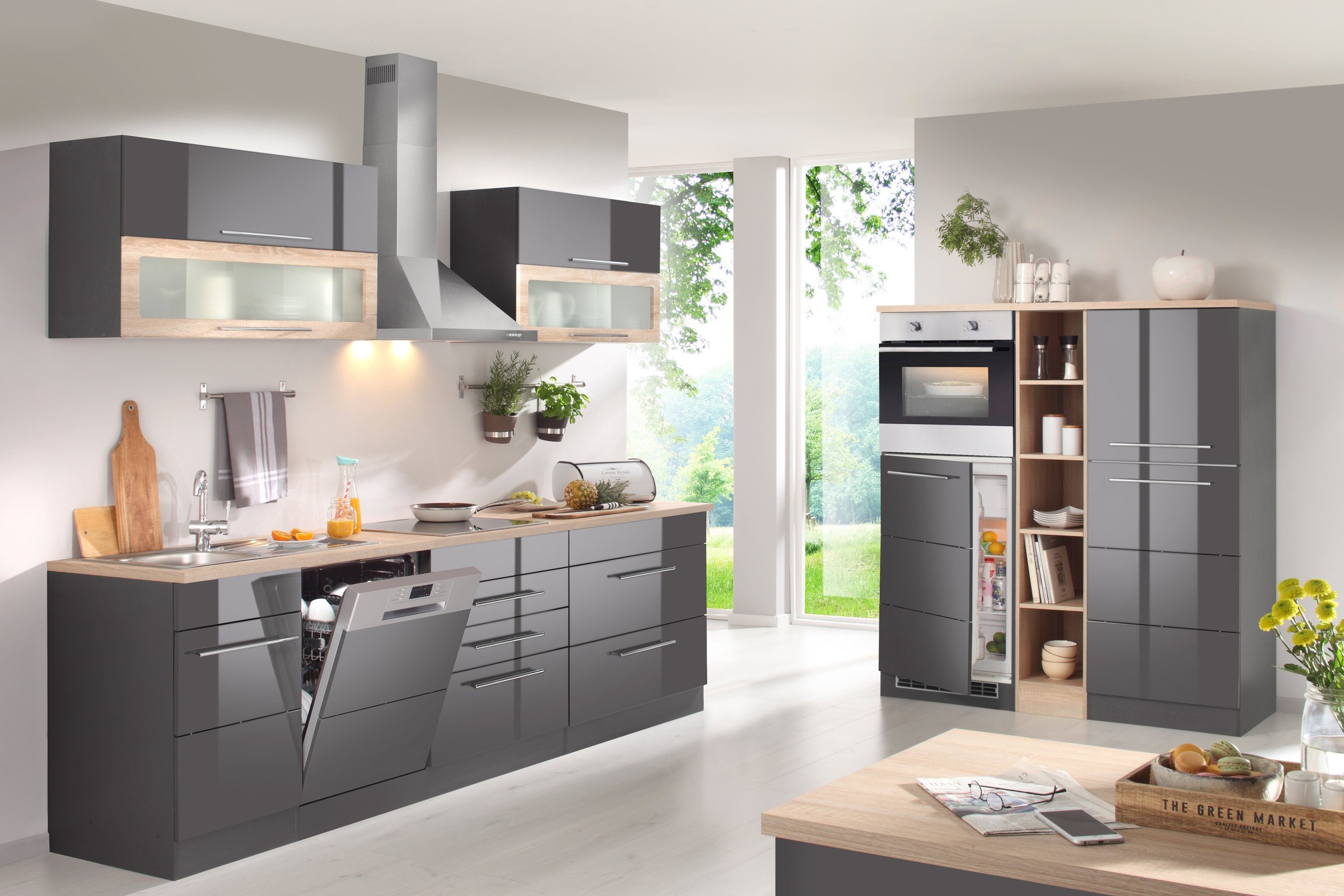KOCHSTATION Armoire d'encastrement pour table de cuisson »KS-Wien« Largeur 80 cm, adapté pour plaque de cuisson autonome