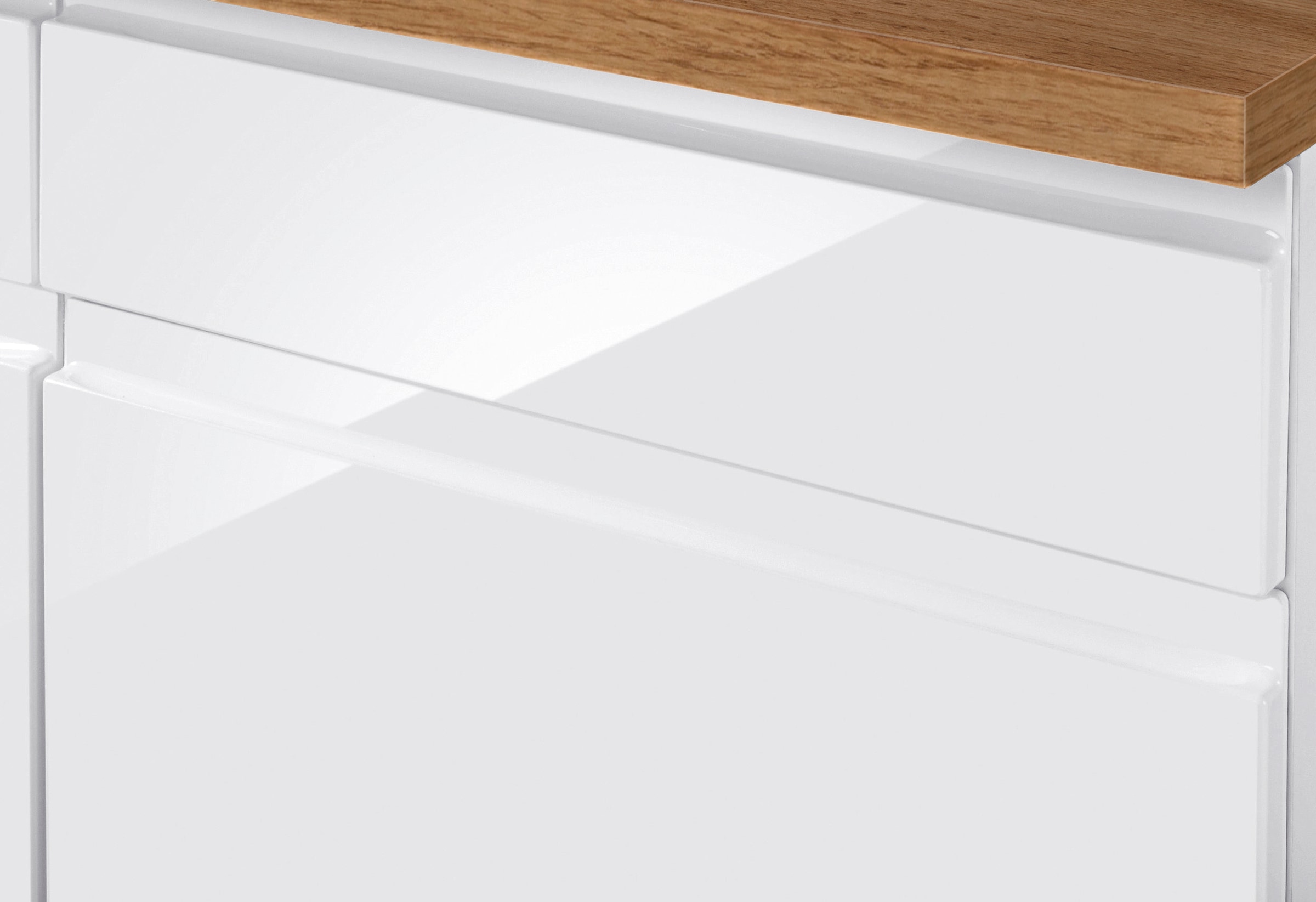 KOCHSTATION Kitchenette »KS-Virginia,neu in verbesserter Ausführung« plan de travail épaisseur 38 mm, rangement, fermeture douce,  largeur 330 cm, soft-close, sans appareils électriques