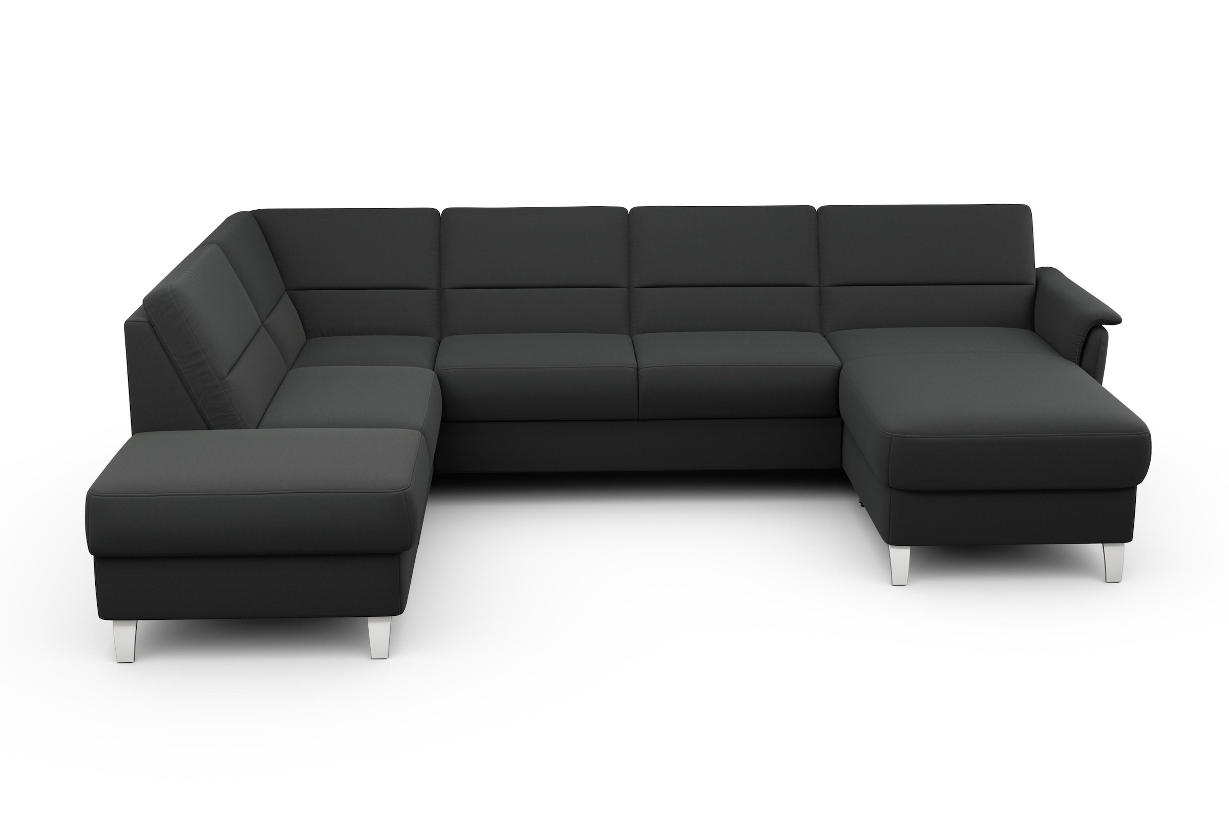 sit&more Wohnlandschaft »Palmera U-Form, B: 308 cm« optional Bettfunktion & Bettkasten, Federkern