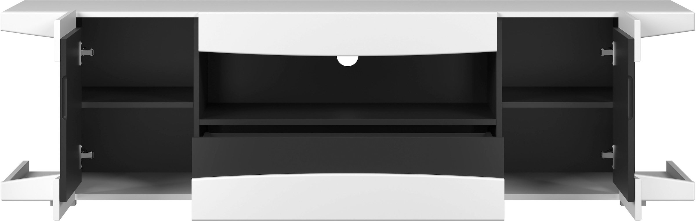 INOSIGN Table basse »NextLevel speziell geeignet für Spielekonsolen« Gaming-Lowboard wahlweise mit Beleuchtung - (B/T/H) 180/42/52 cm