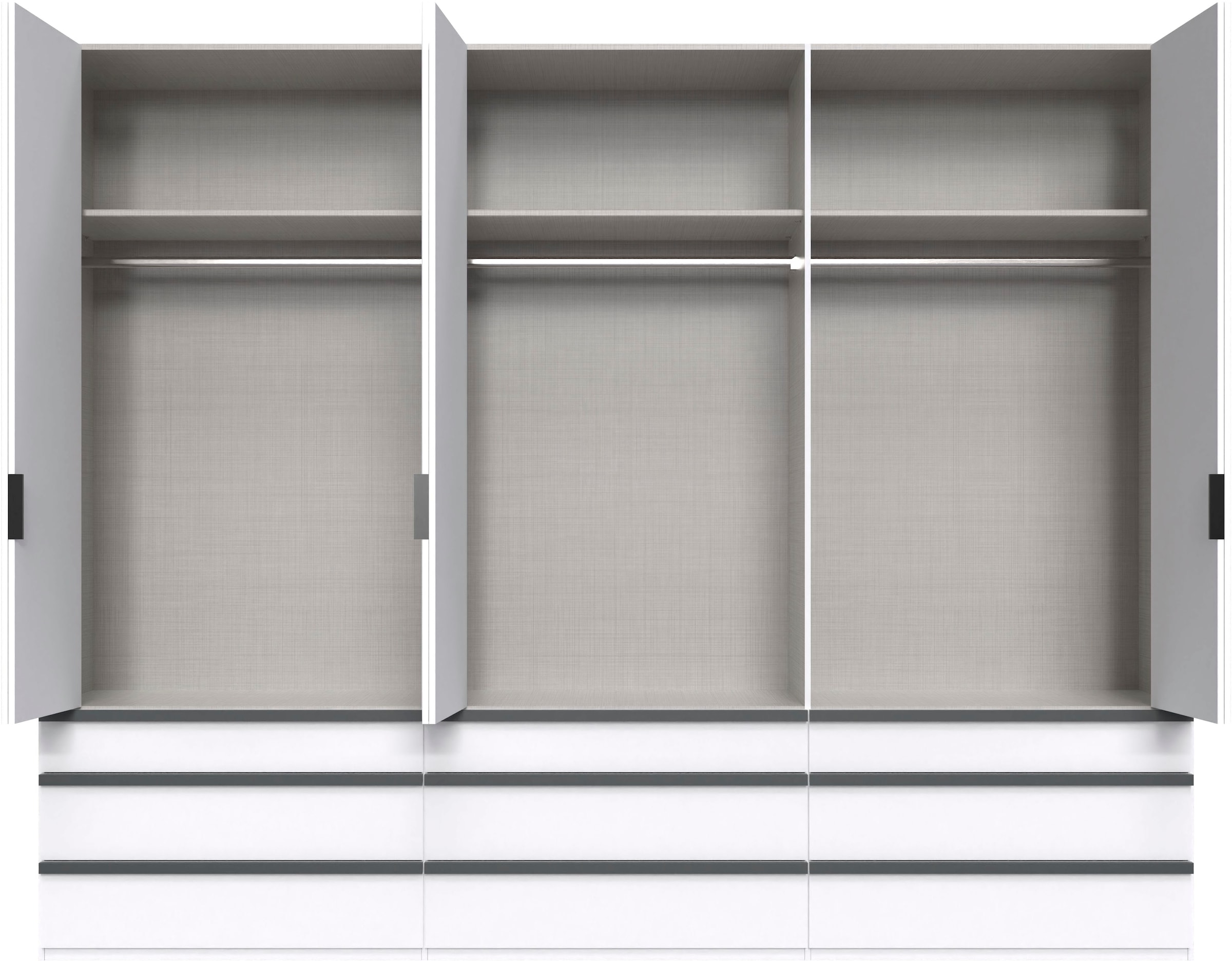 Wimex Armoire à portes pliantes »Oxford by fresh to go, in der Breite 300cm, in 2 Höhen erhältlich« mit Schubladen, wahlweise mit oder ohne Spiegel,  mit hochwertigen Falttüren für den perfekten Überblick