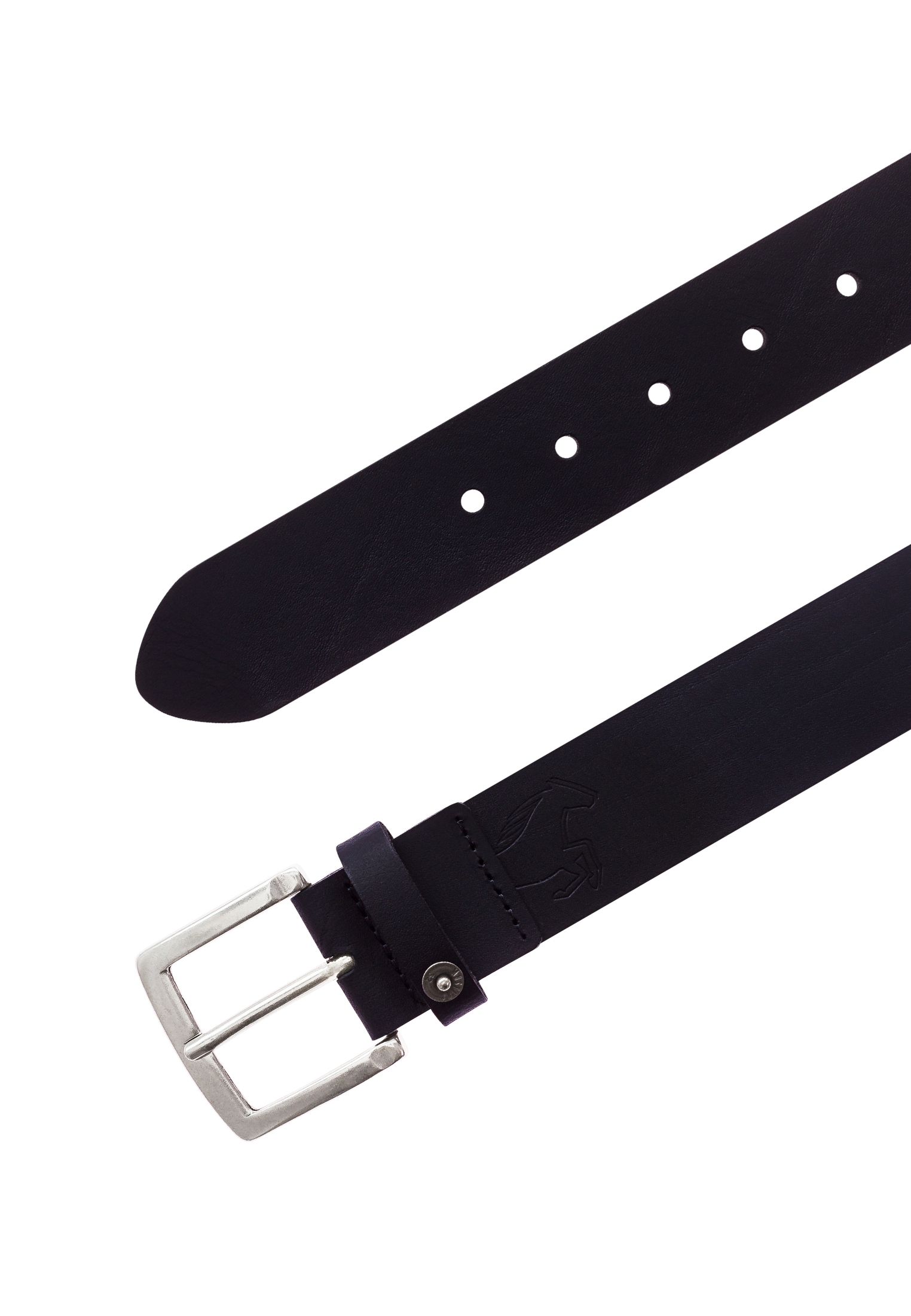 MUSTANG Ceinture en cuir 1 cuis Mit Druckknopf-Applikation auf der Schlaufe, 4 cm