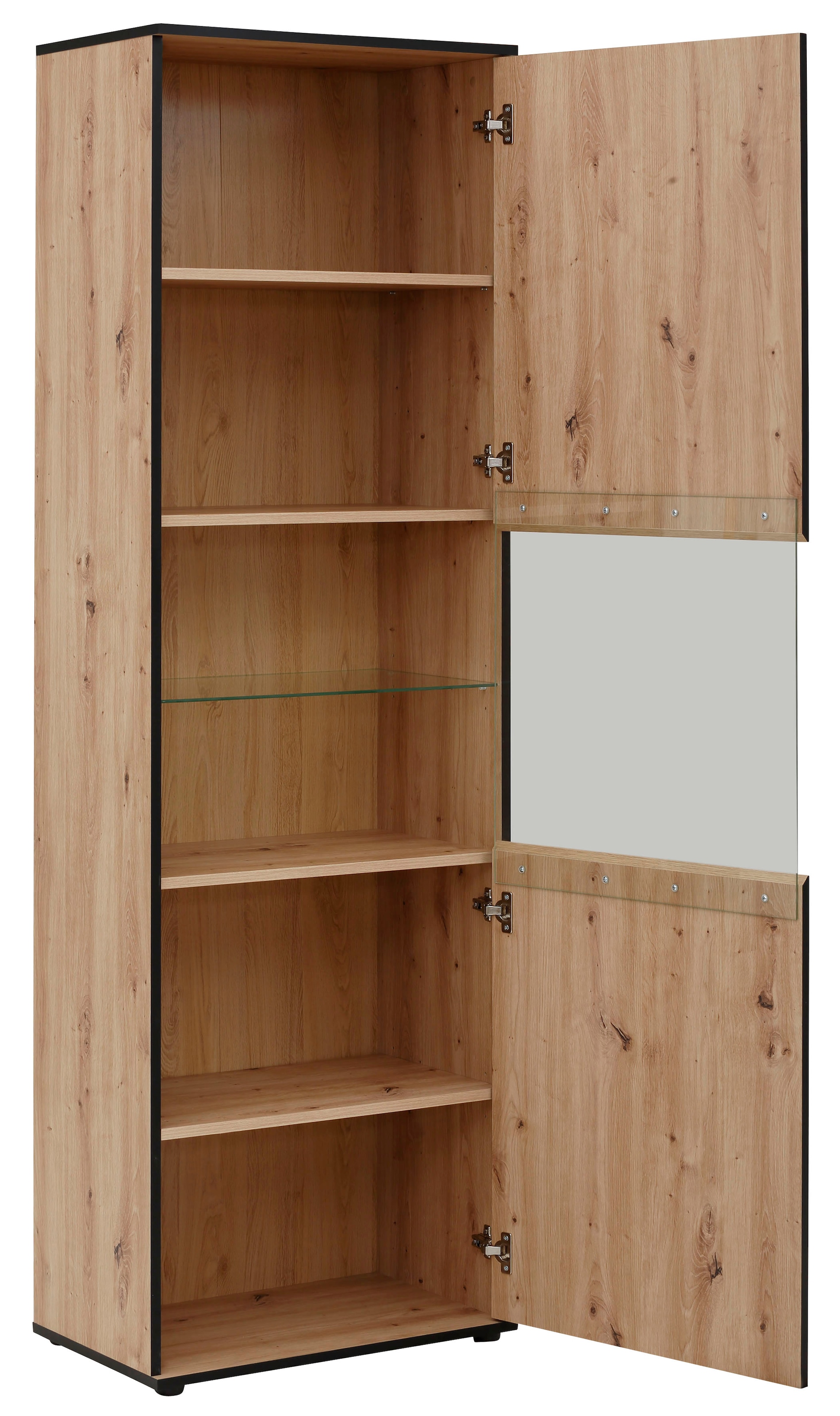 HELA Vitrine »Ariana« mit angeschrägten Griffmulden, Höhe 195 cm