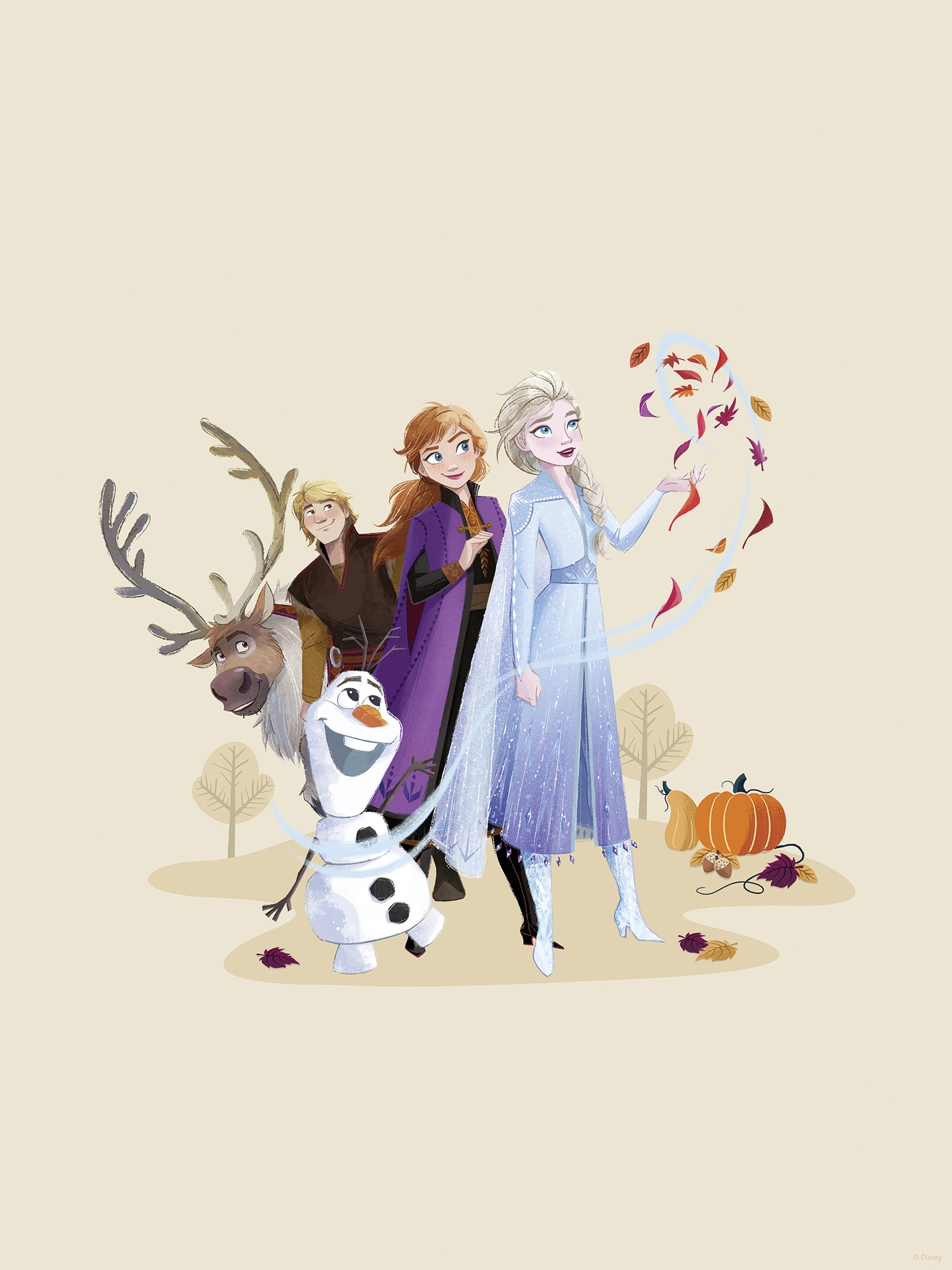 Komar Fresque murale »Disney Frozen Autumn Feeling« Set, 1 cuis tlg. 30 x 40 cm (Breite x Höhe) - Kinderzimmer, Dekoration
