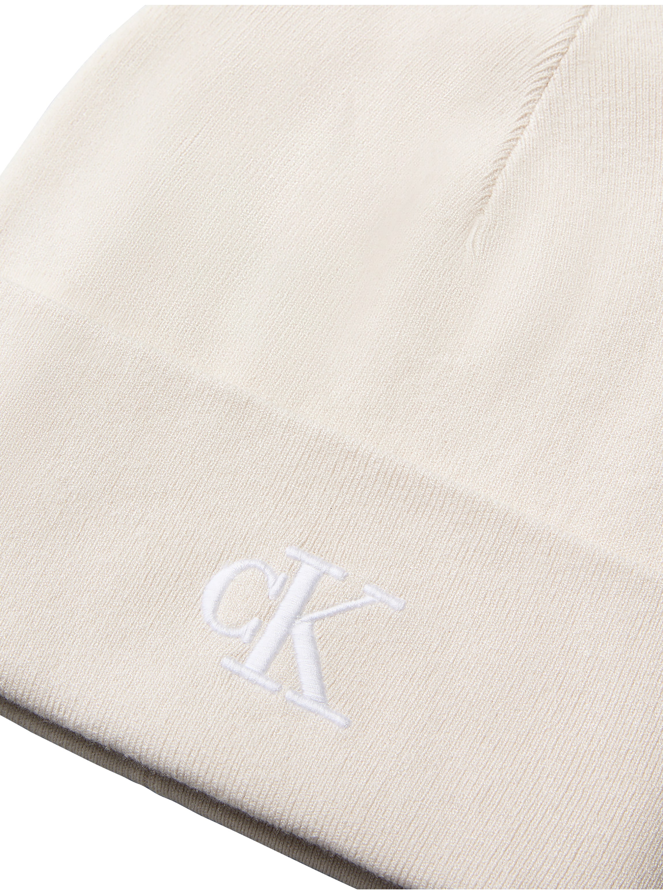 Calvin Klein Beanie »CK FINE RIB BEANIE« Regular fit mit Markenlogo