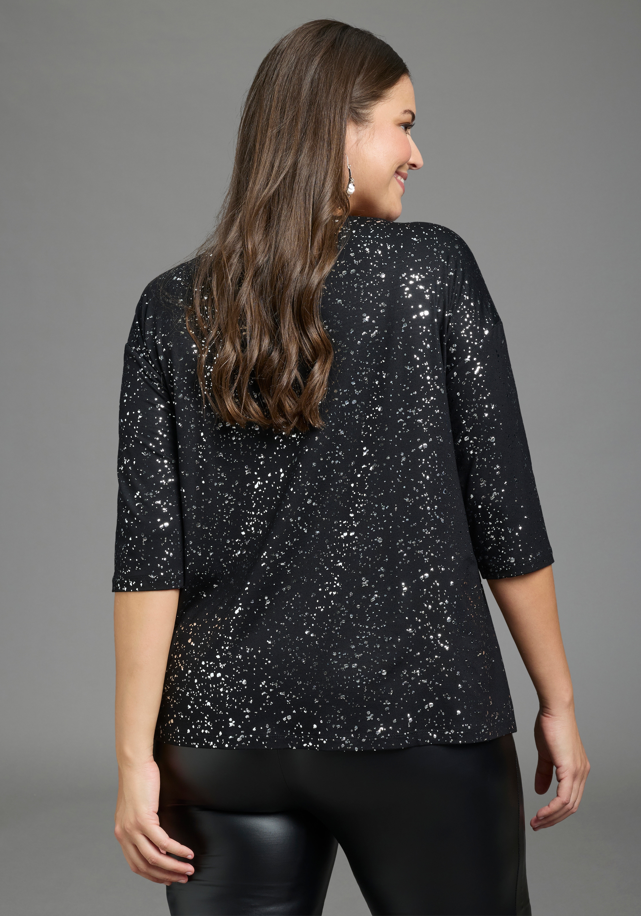 Laura Scott CURVE 3/4-Arm-Shirt »Grosse Grössen« in figurumspielender Passform, hüftbedeckende Länge