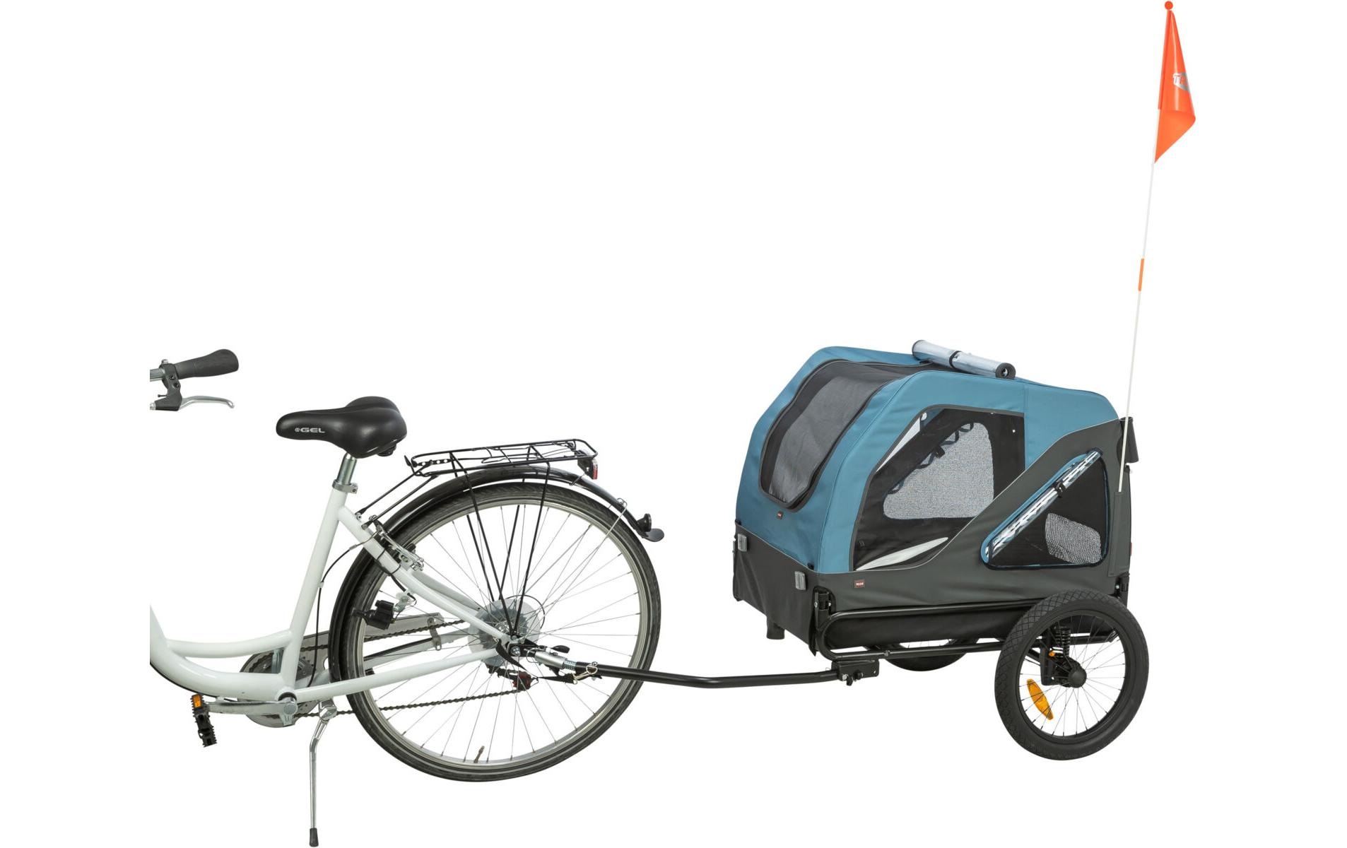 TRIXIE Tierfahrradkorb »Fahrradanhänger Blau-Grau, 81 x 102 x 102/145 cm«