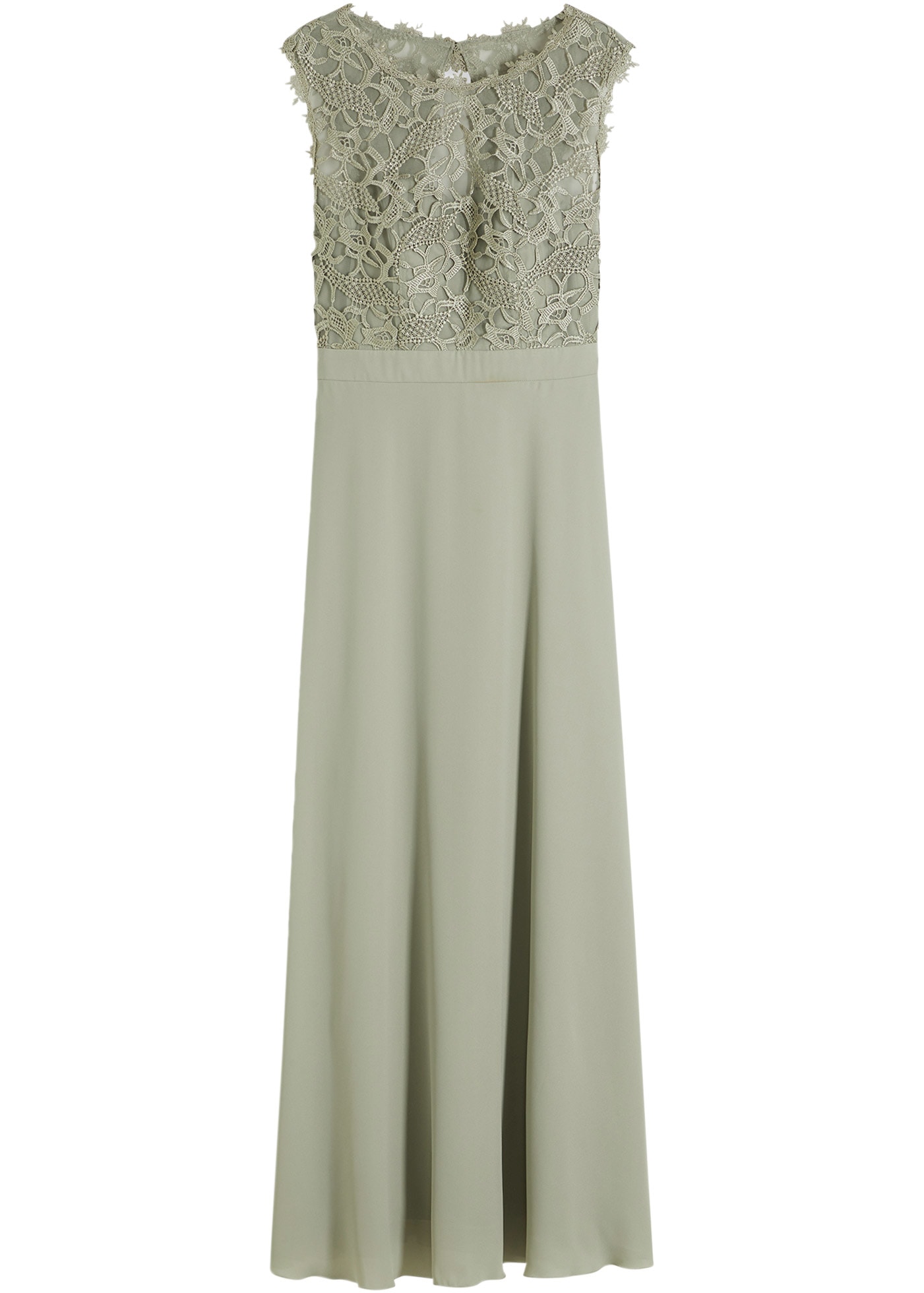 bonprix Maxi robe »Maxikleid mit Spitze« für festliche Anlässe, vollständig gefüttert, taillierte Passform