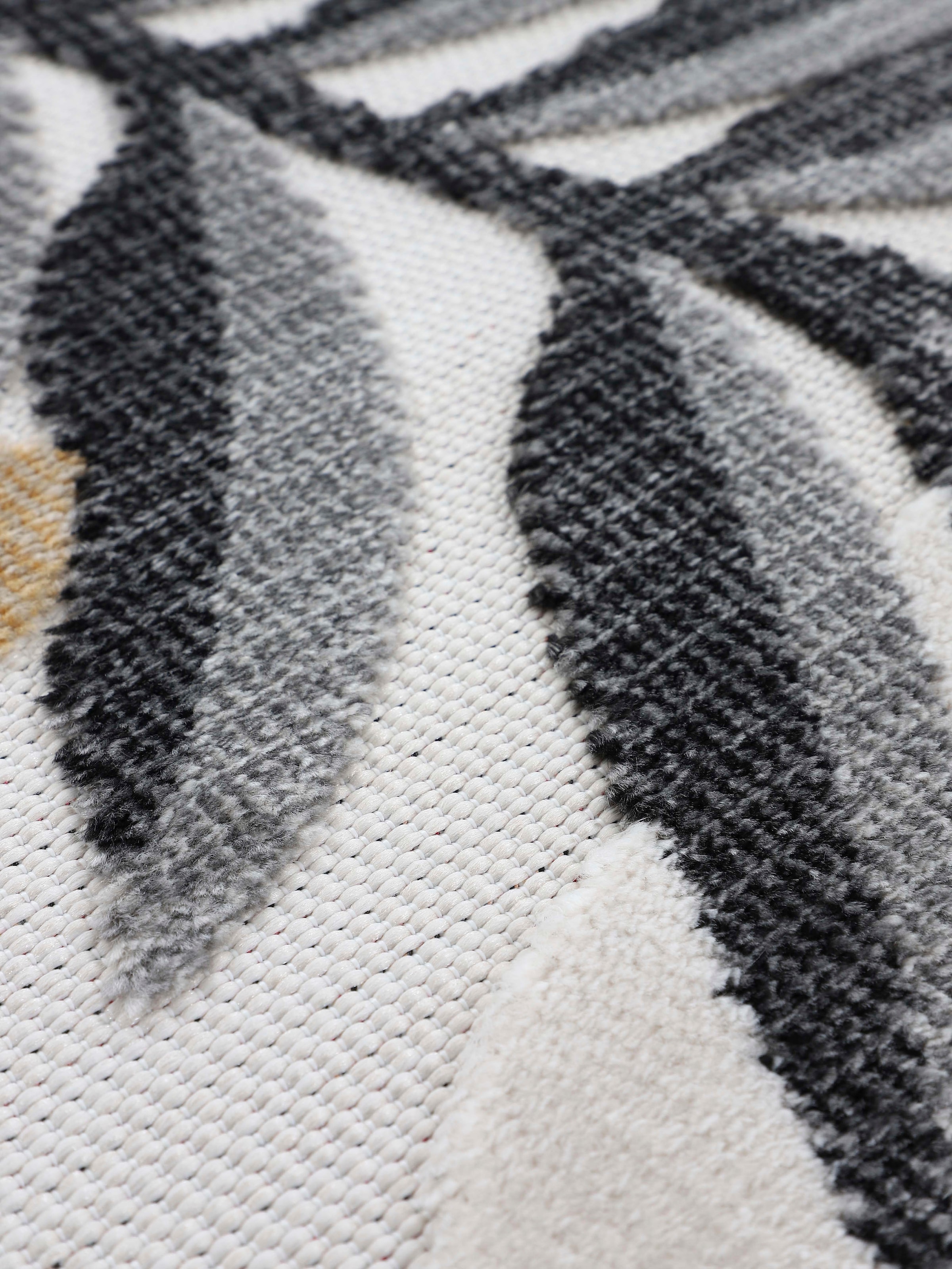 carpetfine Tapis »Deja 102« Rectangulaire 4 mm Höhe robustes Flachgewebe, Floral Palmenblätter, In- und Outdoor, Läufer