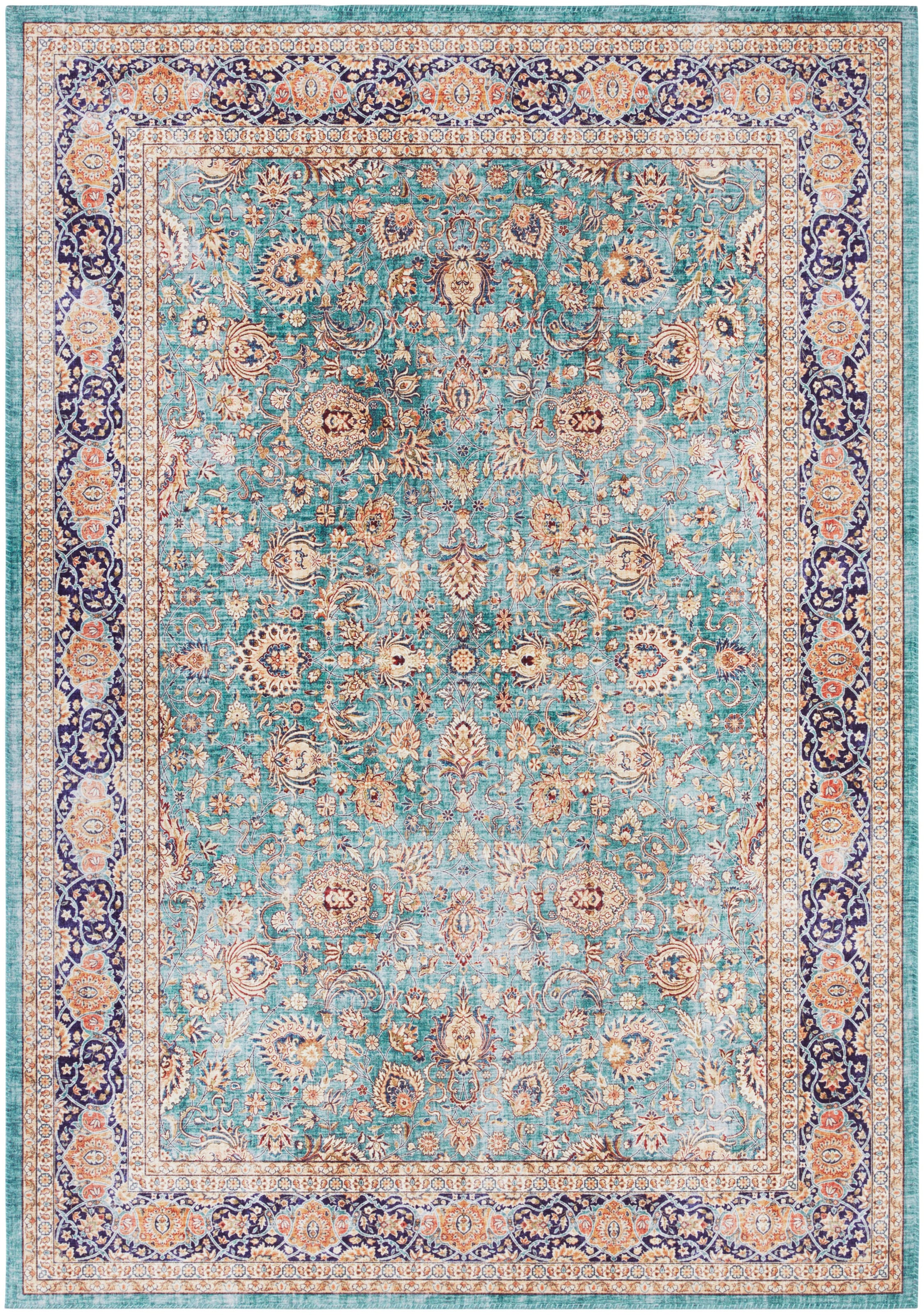ELLE DECORATION Teppich »Keshan Maschad« rechteckig 5 mm Höhe Orientalisch, Läufer, Kurzflor, Vintage, Wohnzimmer, Schlafzimmer