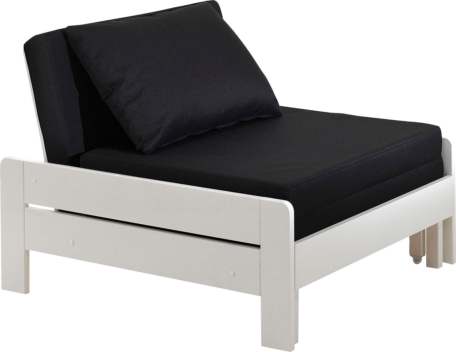 Vipack Jugendbett »Pino, Sessel mit Auszugfunktion und Auflage« B/H/T ca. 80x68x85/206cm, mit Lattenrost, wahlweise 2 Farben,  universell einsetzbar und ausziehbar zum Gästebett