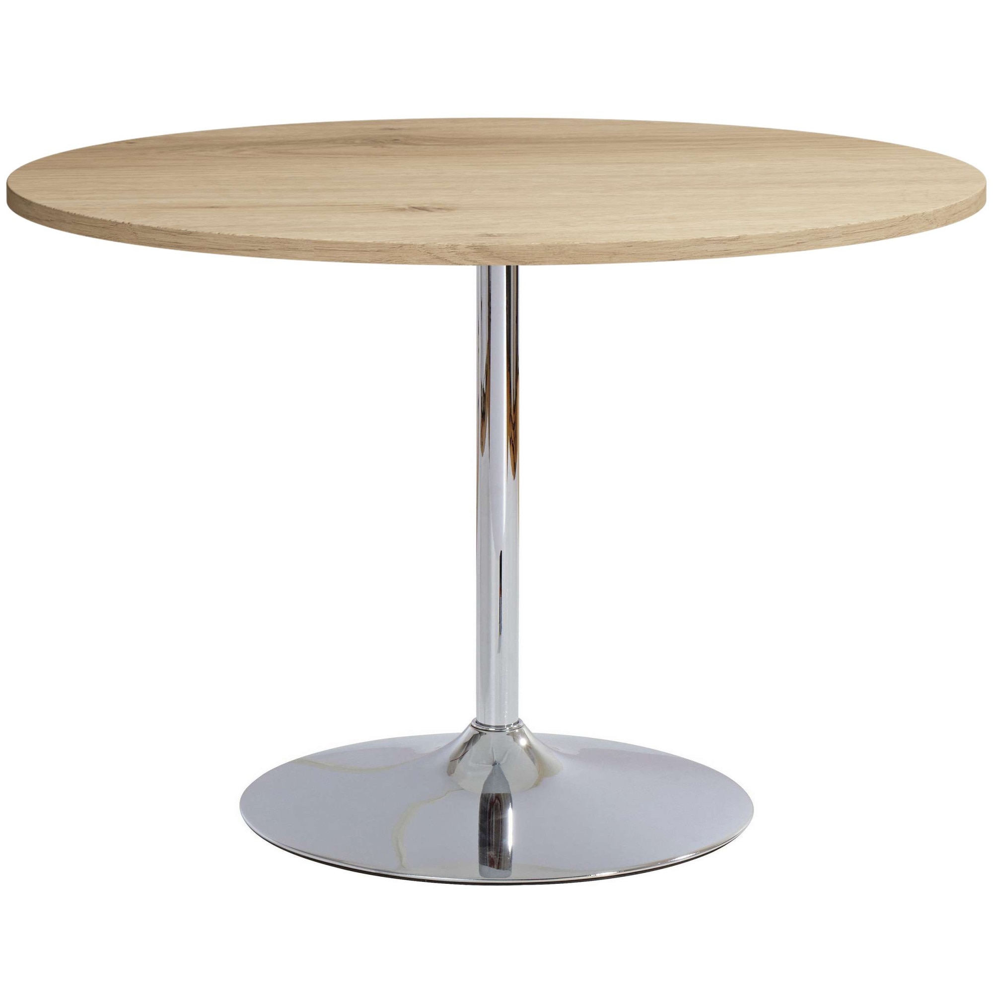 GOODproduct Table de salle à manger »Trompet« rund, Ø110 cm, Tischplatte Hochglanz oder Holzoptik, Trompetenfuss