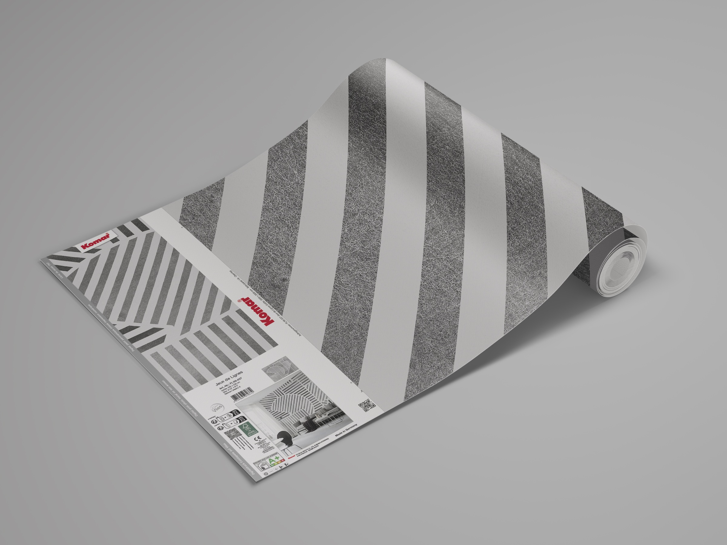 Komar Fototapete »Komar Vlies Fototapete - Jeux de Lignes - Grösse 300 x 250 cm« bedruckt glatt