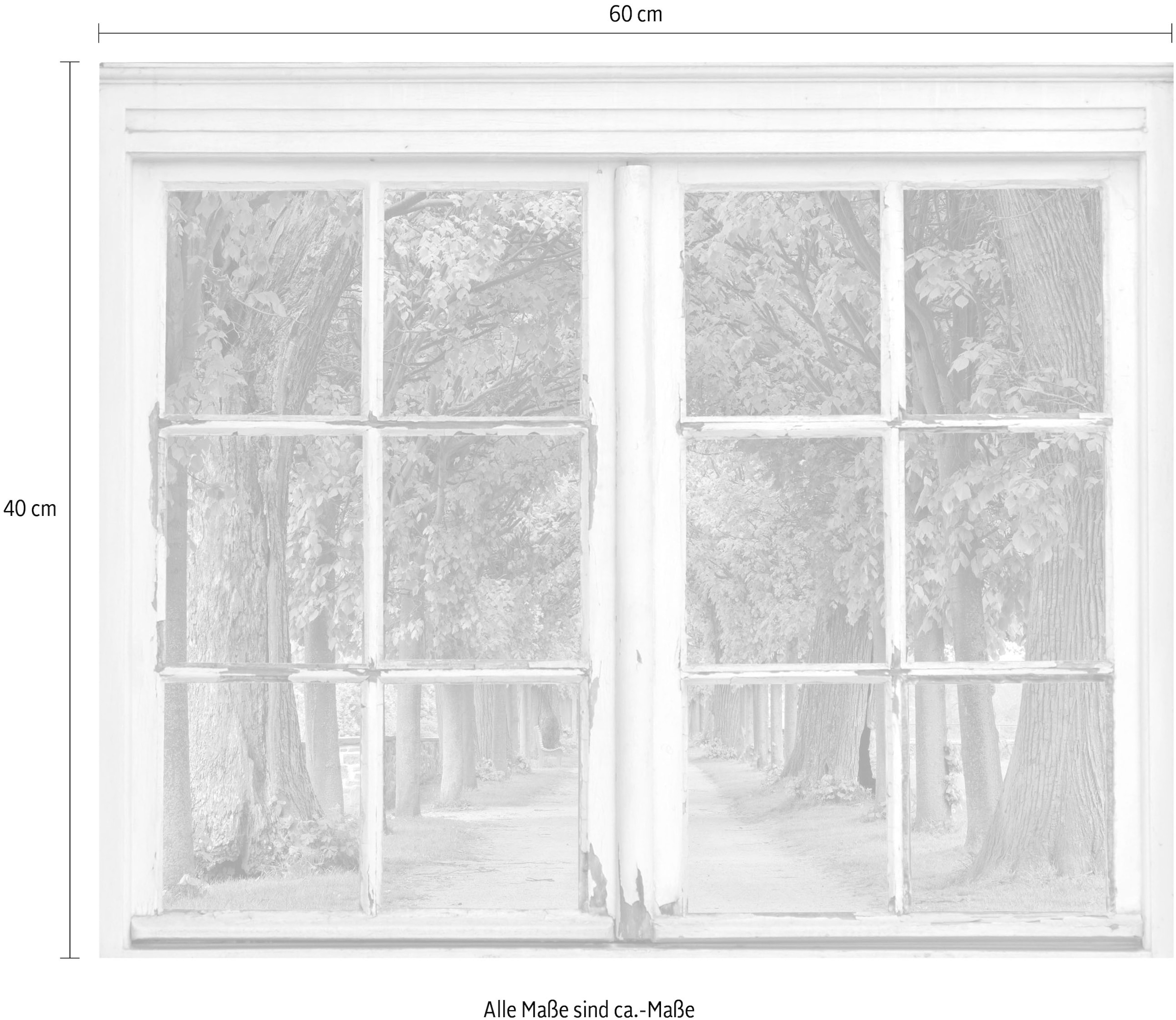 queence Wandsticker »Allee« Wandsticker, Wandbild, selbstklebend, Bäume, Strasse, Weg, Allee