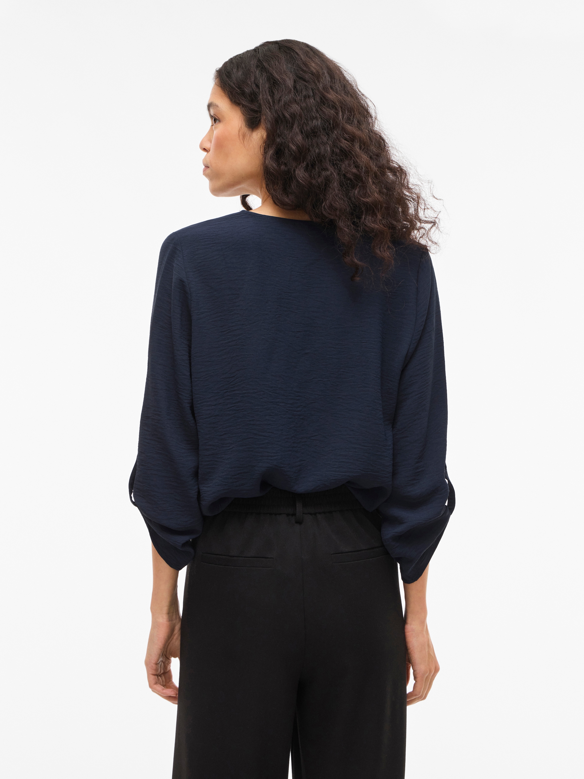 Vila Blusenshirt »VIJOSA 3/4 V-NECK TOP - NOOS«