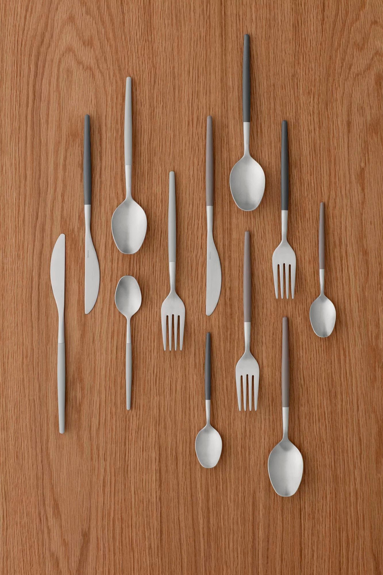 BLOMUS Set de couverts »MAXIME« matt, bebürstet, Griffe mit Kunststoffbeschichtung